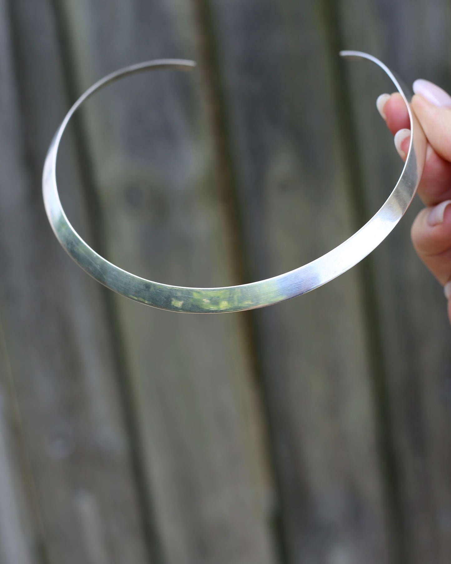 Vintage Silver Torque Collar, Sterling Silver, 21.06g