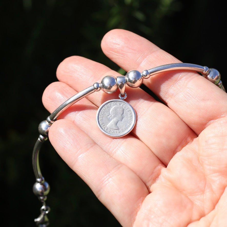 Australia 1955 Threepence Bracelet, 20cm or 8 inches