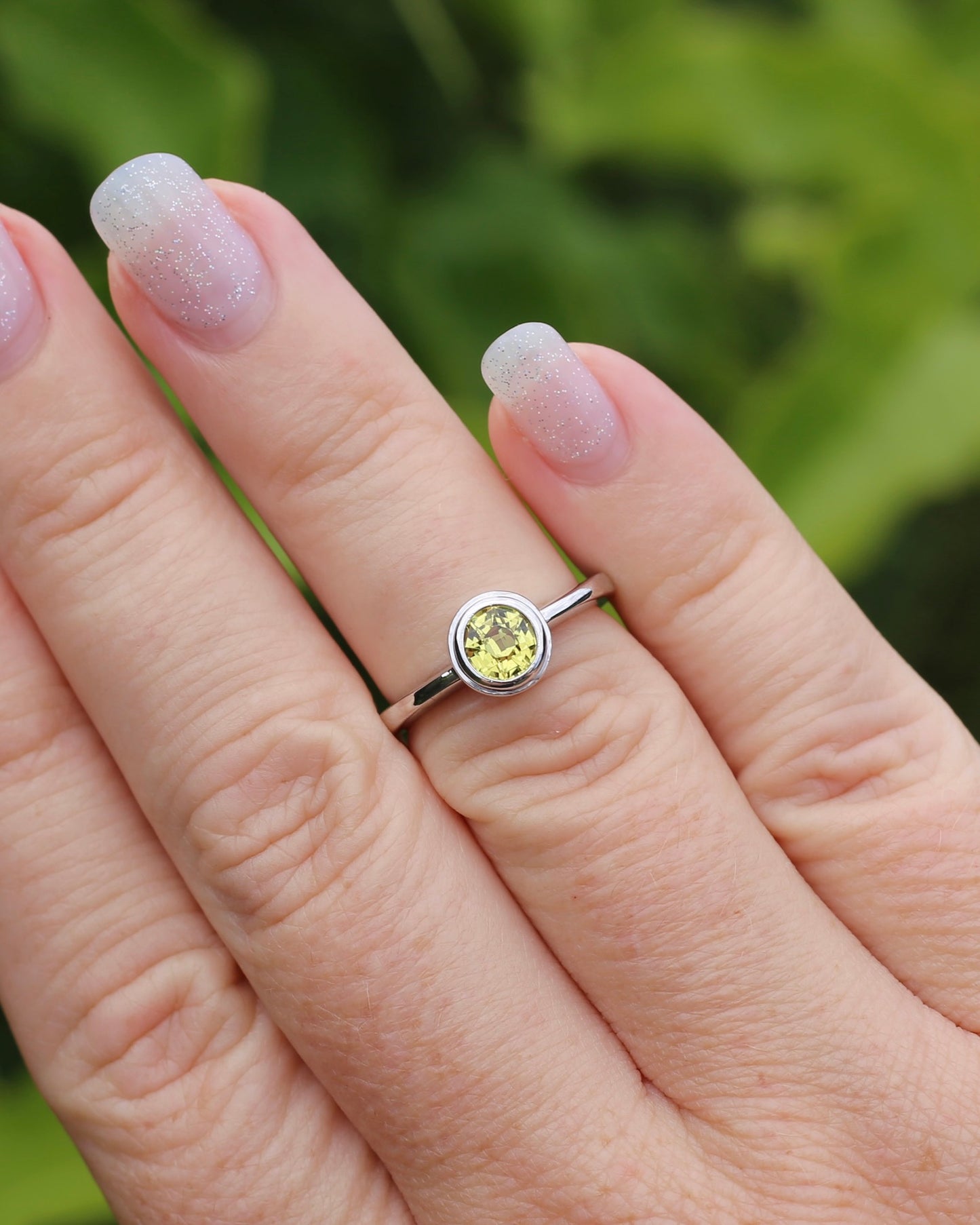 Old Cut Yellow Sapphire in 18ct White Gold Bezel Set Ring, 18ct Yellow Gold, size L or just under 5.75 , 4.48g, with valuation