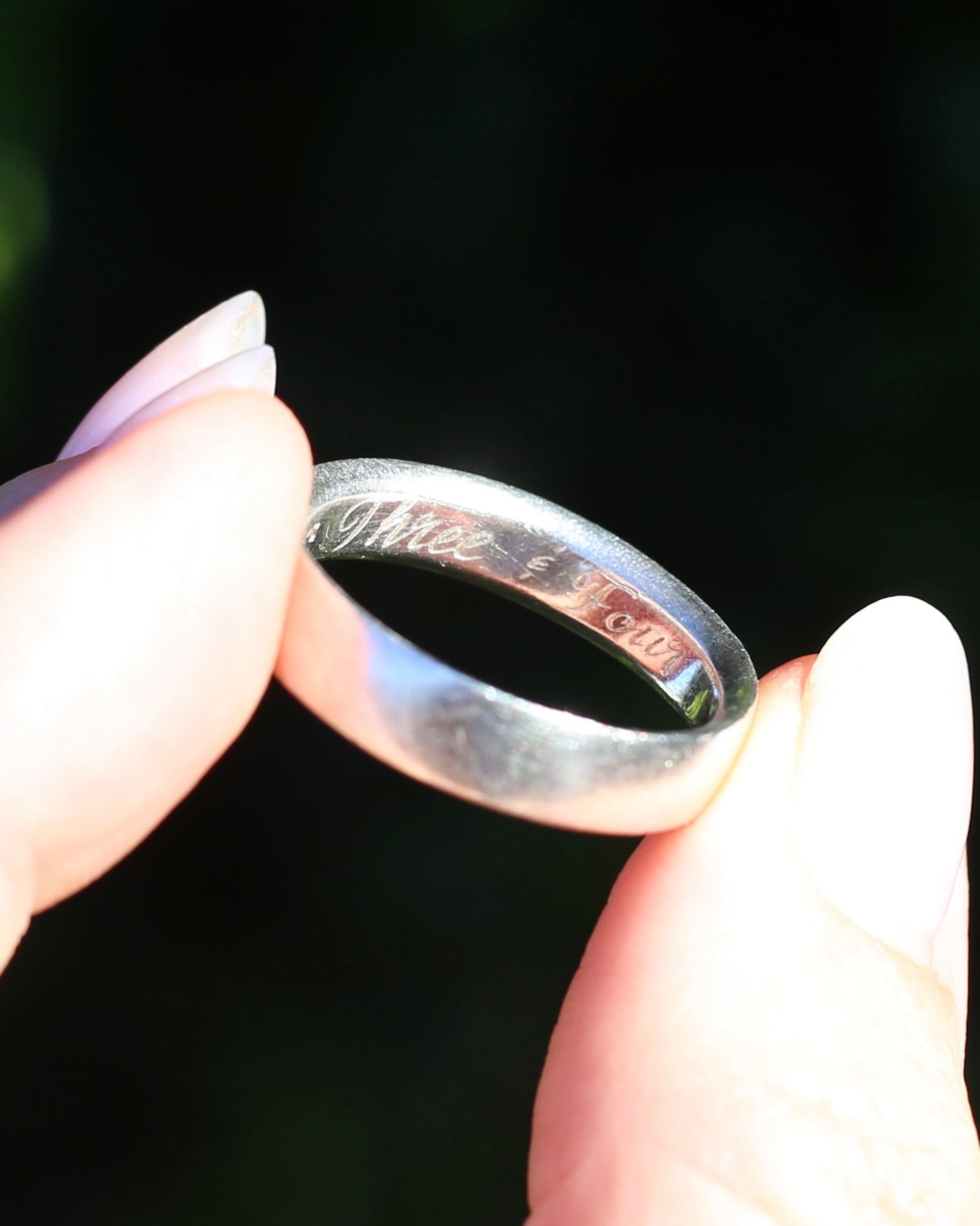 5.4mm Half Round Silver Band, Sterling Silver, Size W or 11, 6.44g