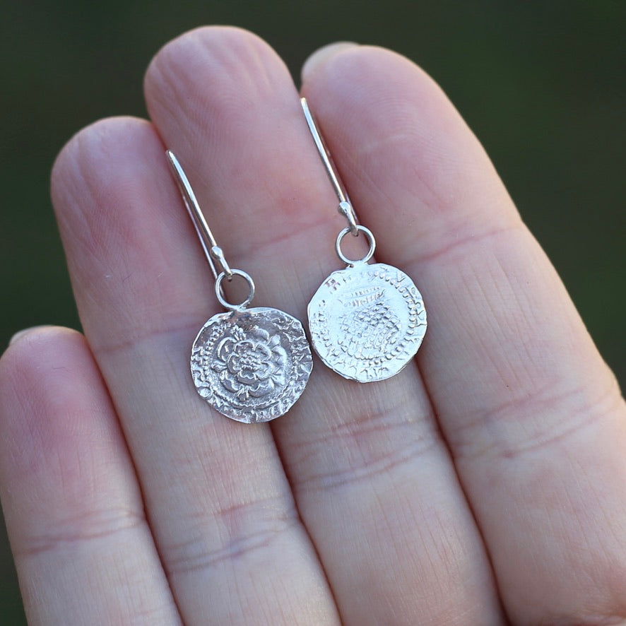 The Penny, Earrings -  Replica of the James I Penny Second Coinage 1604 - 1619