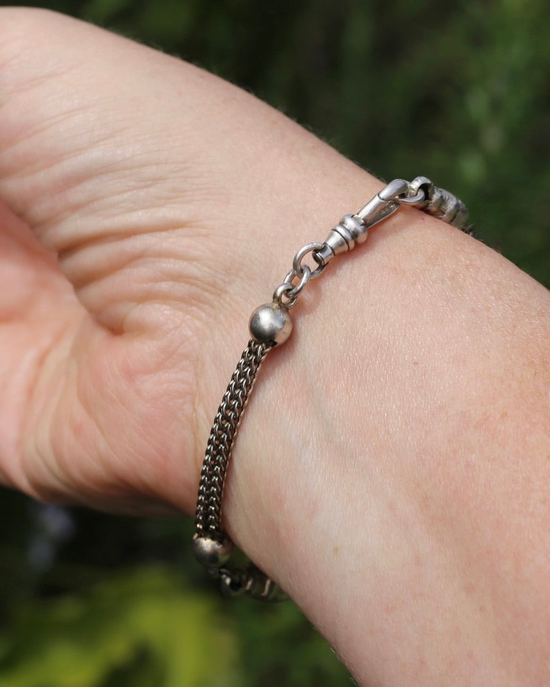 Vintique Albertina Bracelet or Extender with Swivel Albert Clasp, 18.5cm or 7.25 inches, 11.43g