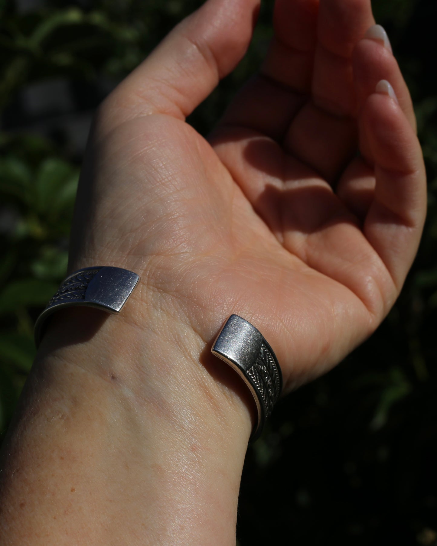 Gorgeous Twisted Rope Sectioned Cuff Bangle, Sterling Silver, sizeable, 31.25g