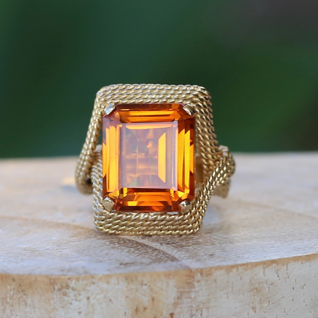 Orange 2025 citrine ring