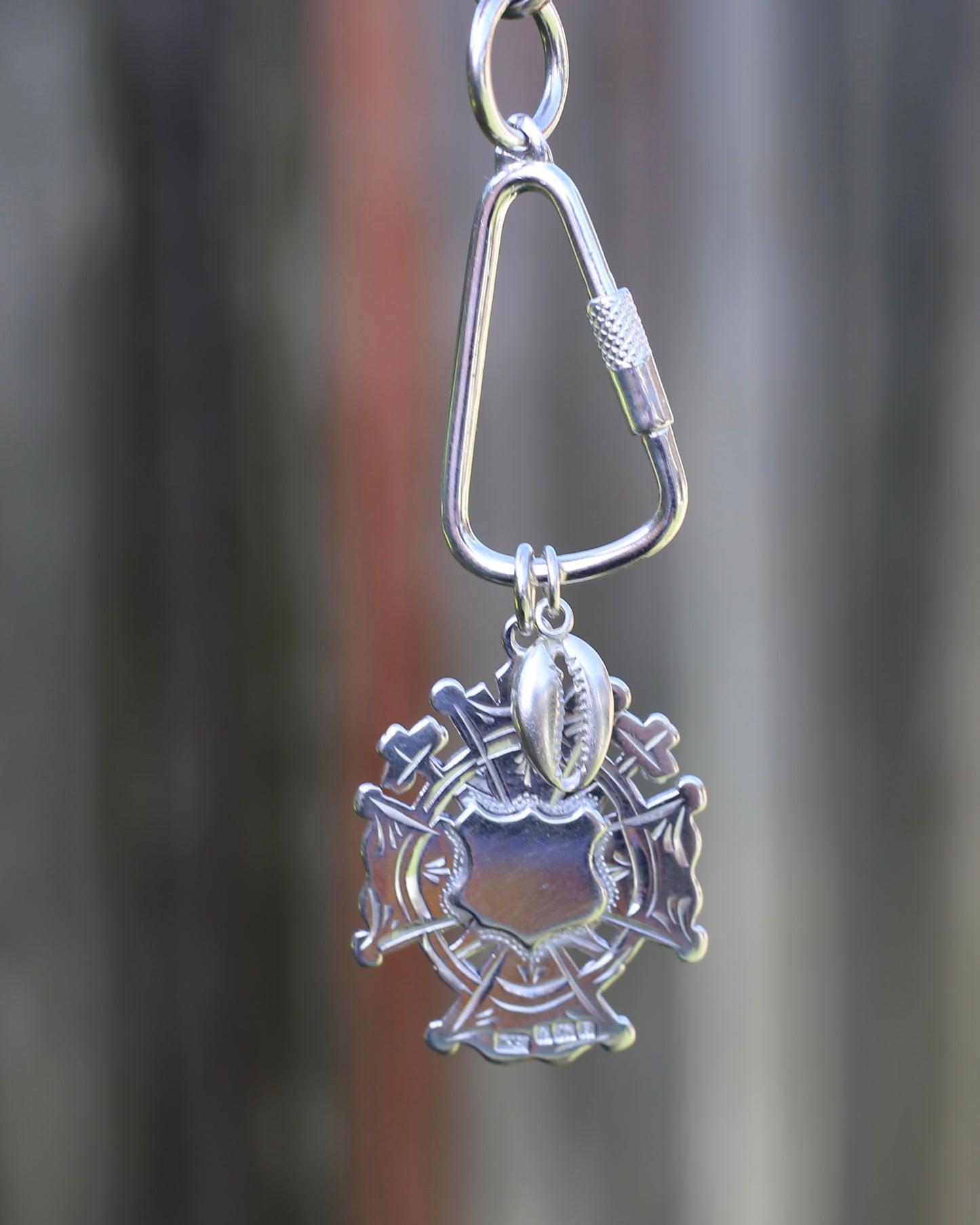 Sterling Silver Carabiner on Chunky Soldered Jump Ring, 5.7-5.9g