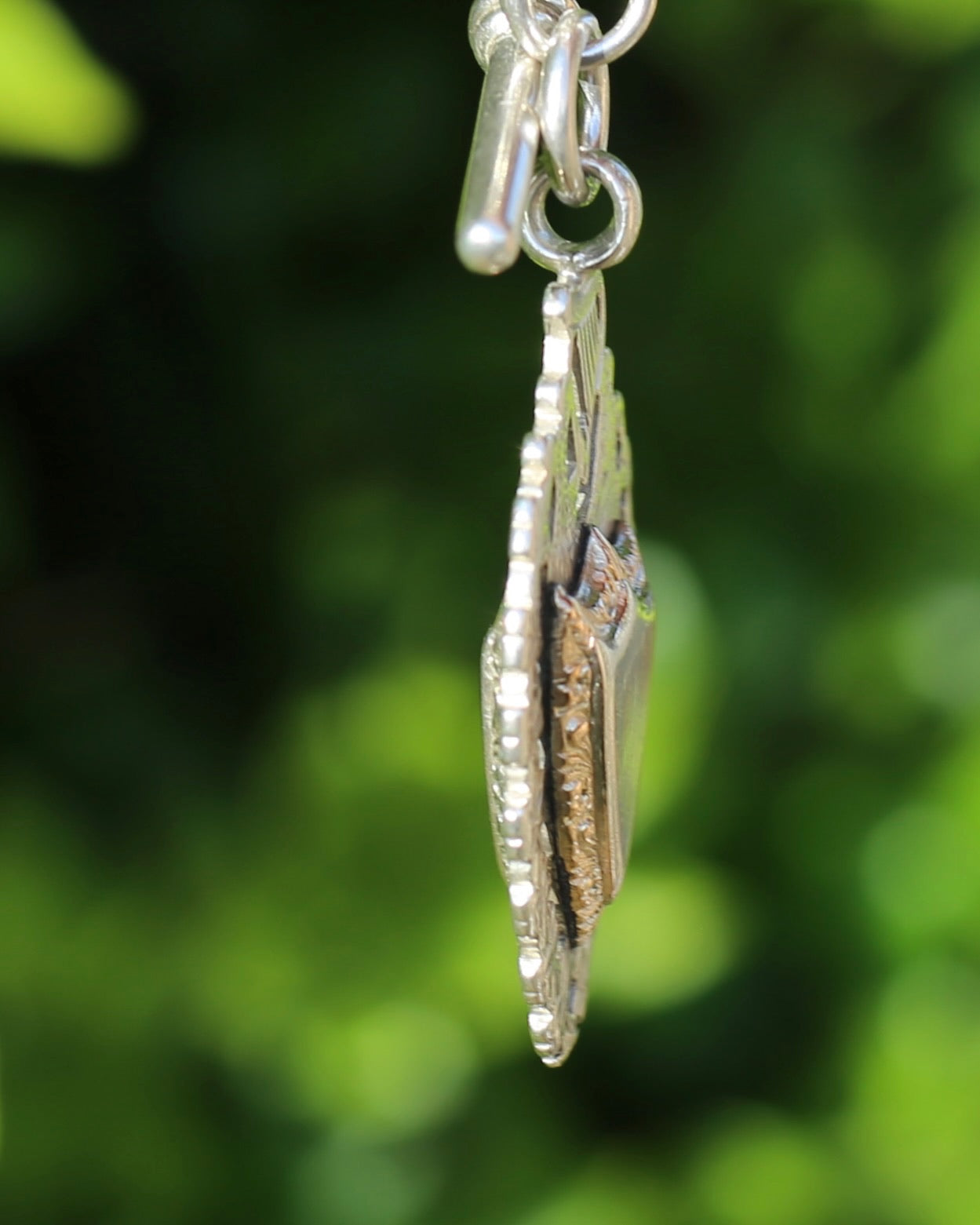 Birmingham Made 1903 Sterling Silver Watch Chains, Fob and T-bar, 47cm or 18.5 inches, 52,6g