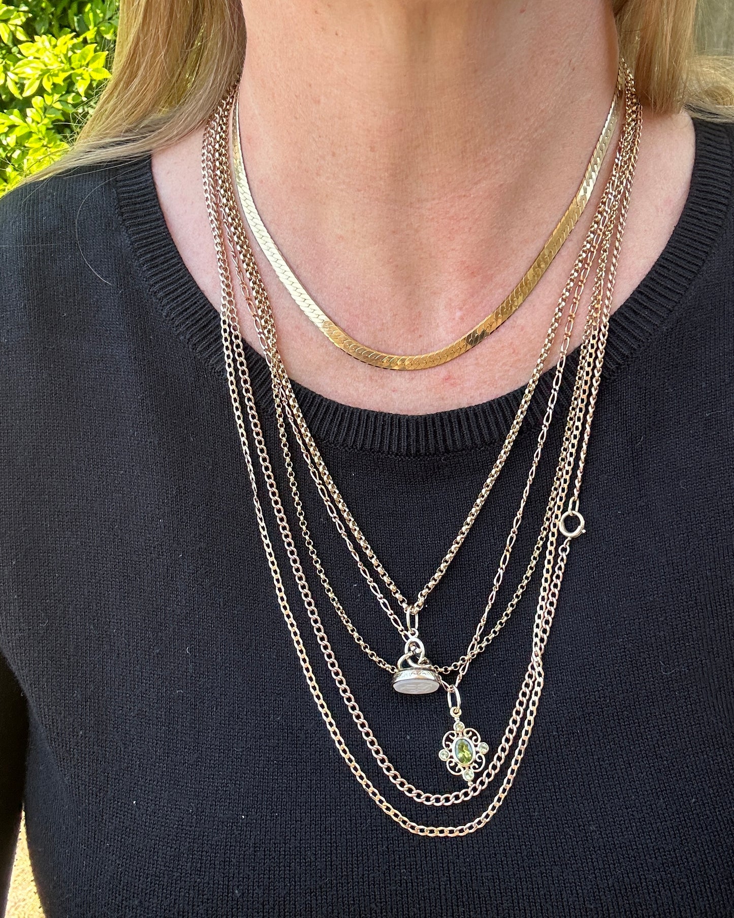 Vintage Bezel Set Peridot Pendant, 9ct Yellow Gold, 1.74g