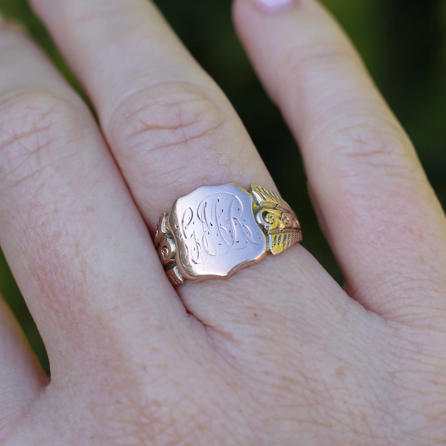 Antique Signet Ring, 9ct Gold, size Q or 8.25