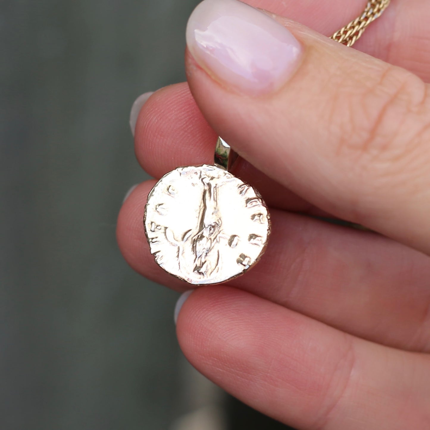 Faustina the Elder Coin Pendant,Cast From a 141-161AD Silver Denarius, avail in  Silver and Gold