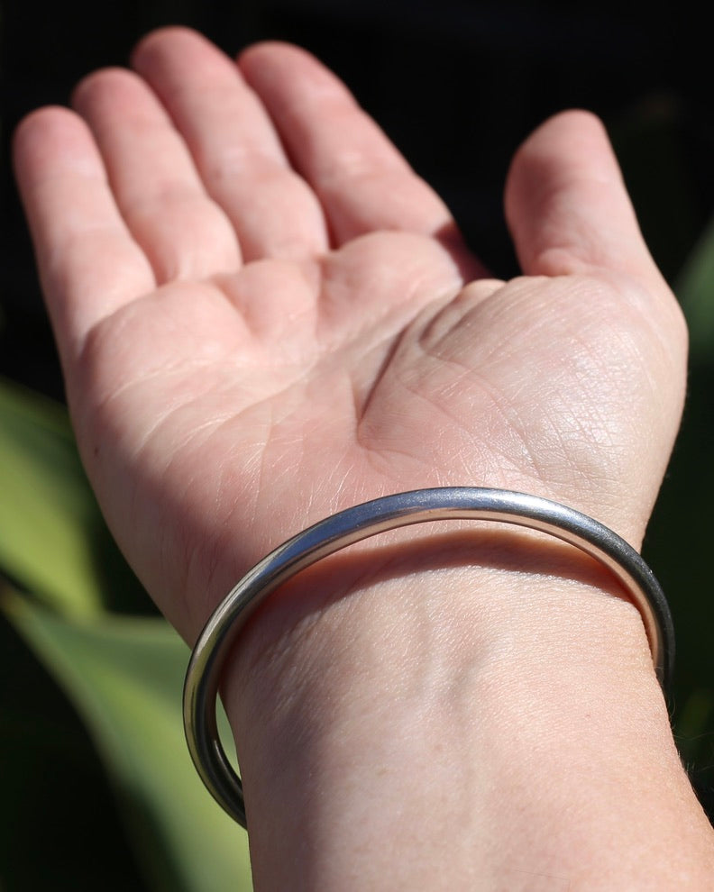 5mm Golf Bangle, Sterling Silver, 64mm (internal), 13g
