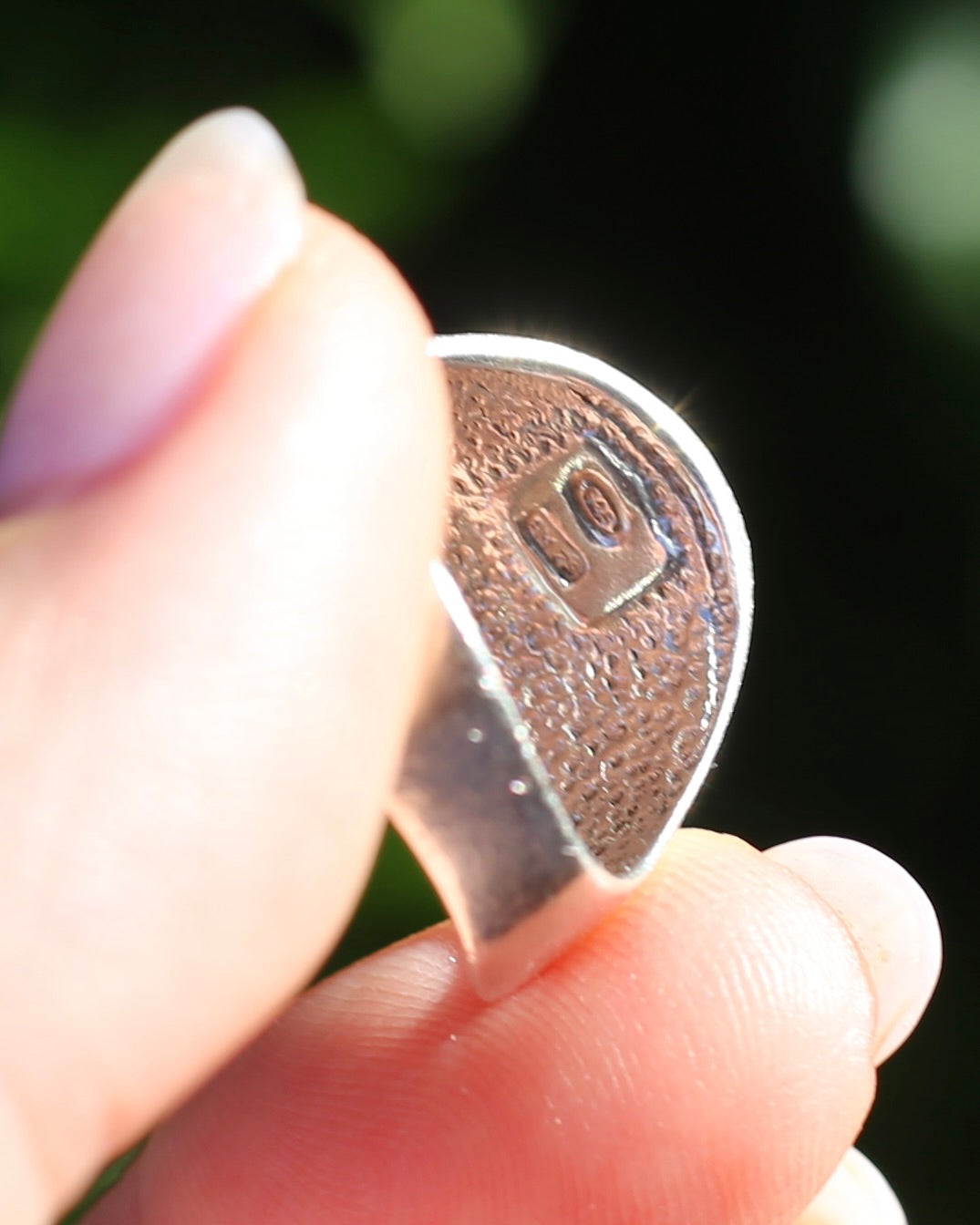 Wide Wave Shaped Silver Band, Sterling Silver, size Q1/2 or 8.5 (fits more like a P1/2 or Q), 7.2g