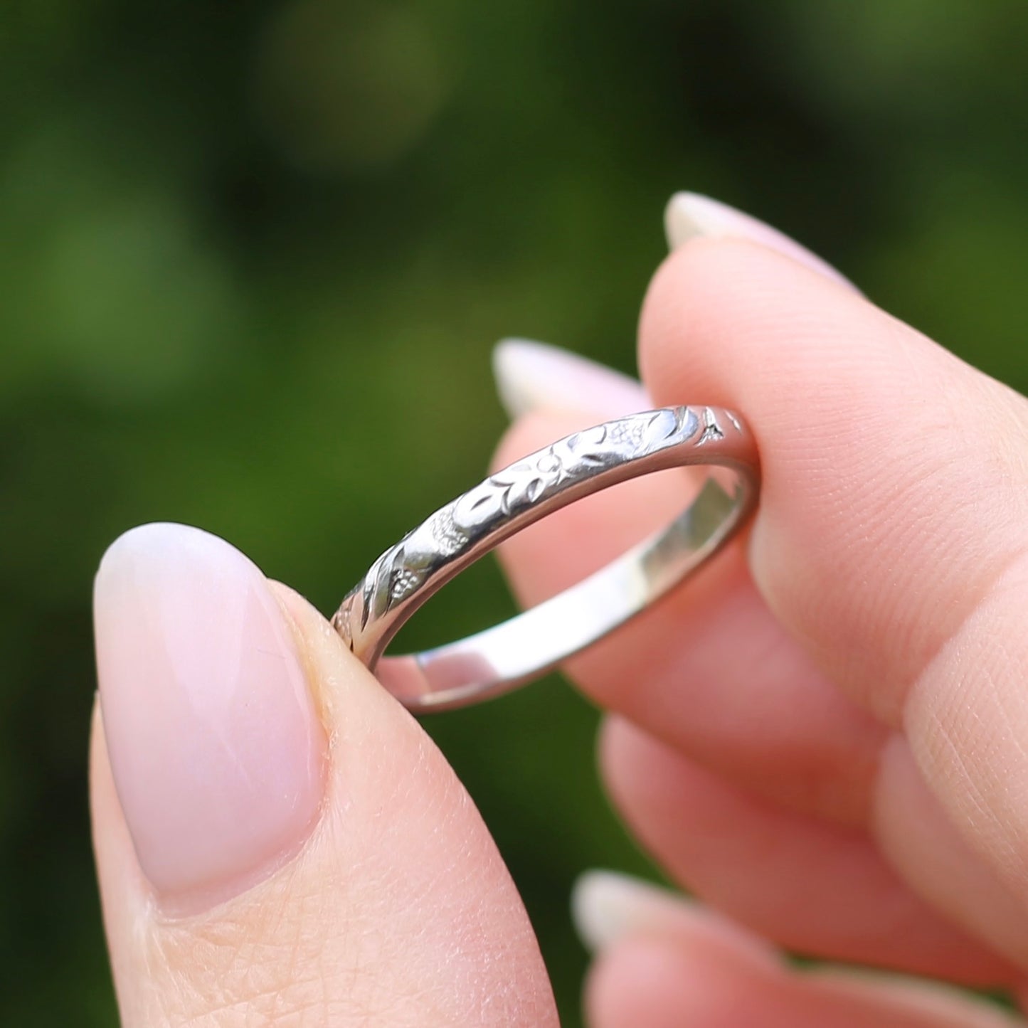 1940s Palladium Orange Blossom Wedding Ring, Palladium, size R1/2 or 9