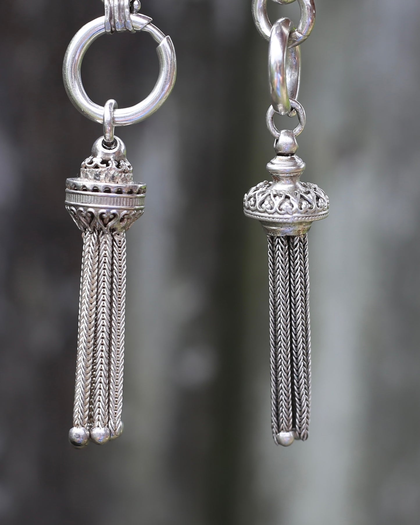 Antique Silver Tassel, Sterling Silver, 3.7g & 2.9g