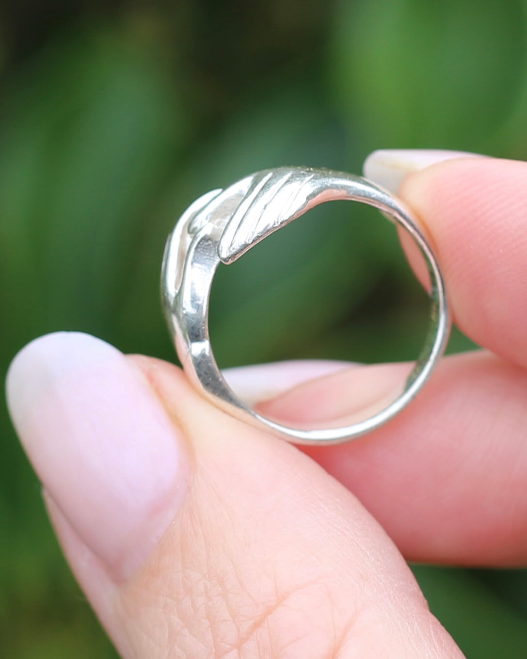 Modern Fede or Gimmel Ring, Sterling Silver, size L1/2 or 6, 3.8g