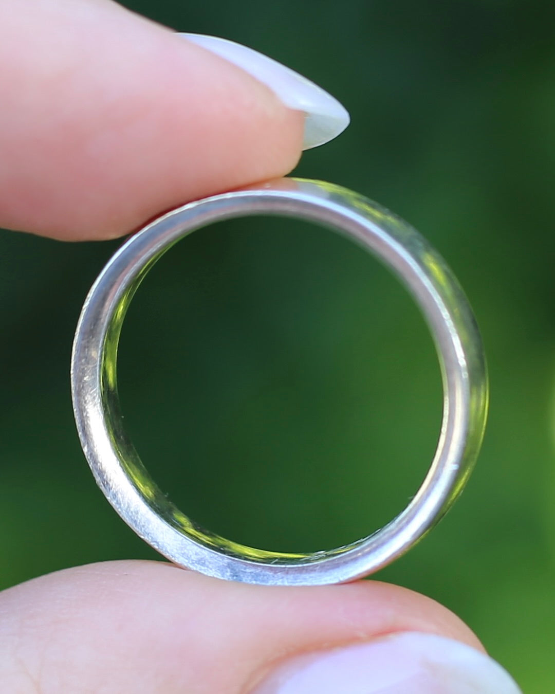 5.4mm Half Round Silver Band, Sterling Silver, Size W or 11, 6.44g