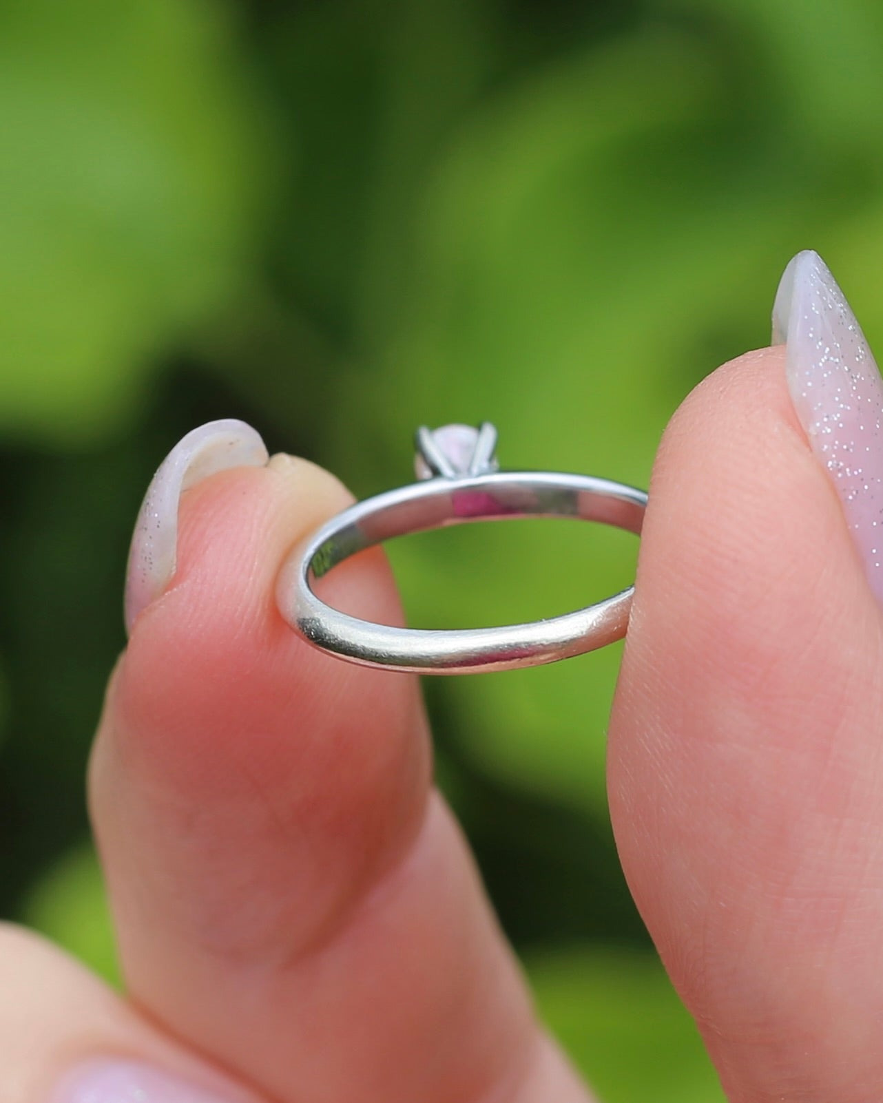 0.2ct Natural Diamond Solitaire, Talon Claw Set, 9ct White Gold, size 5 or J1/2, 2.2g