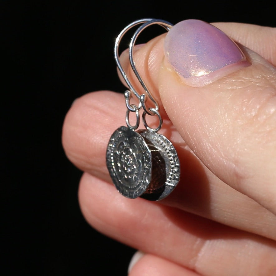 The Penny, Earrings -  Replica of the James I Penny Second Coinage 1604 - 1619