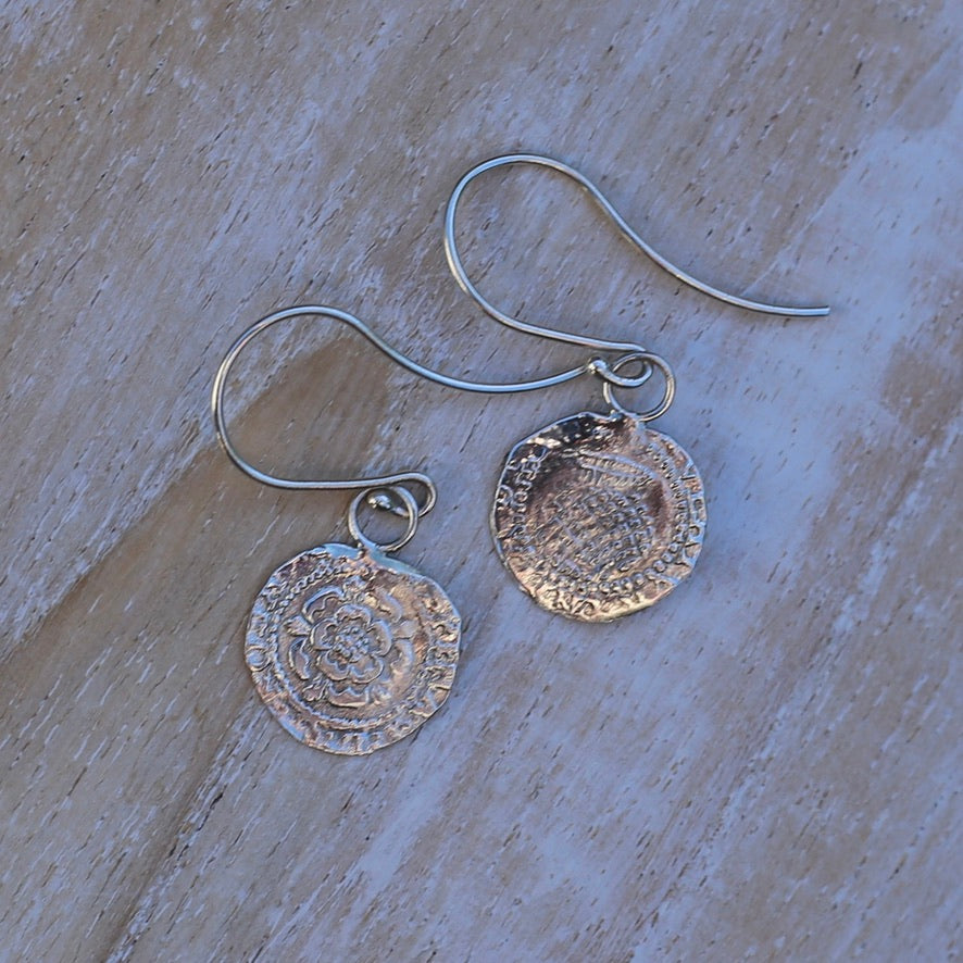 The Penny, Earrings -  Replica of the James I Penny Second Coinage 1604 - 1619