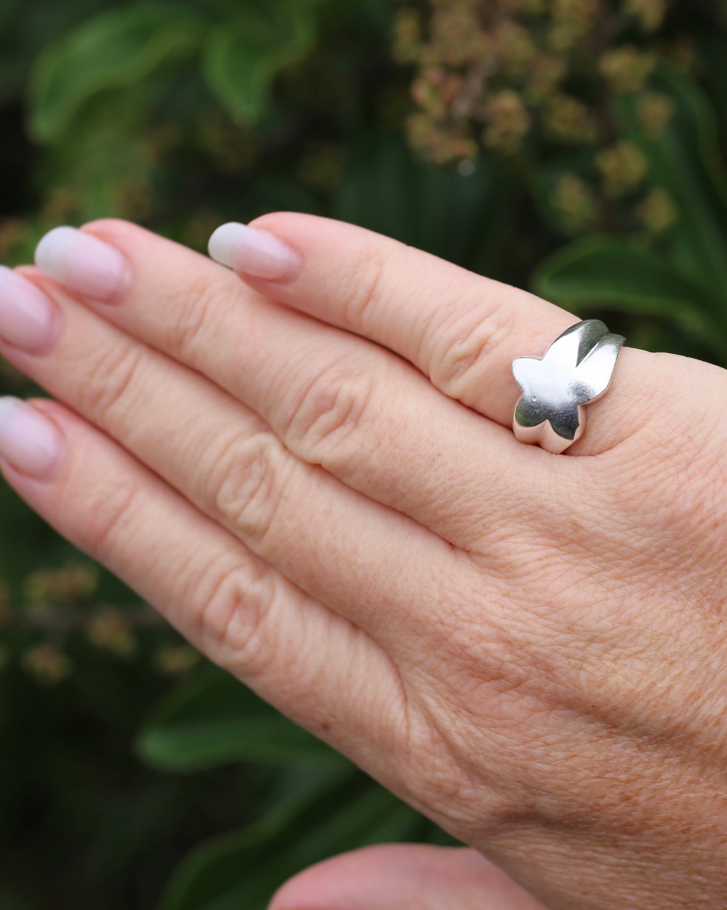 Chunky Vintage Silver Star Ring, Sterling Silver, size L or 5.75, 9.78g