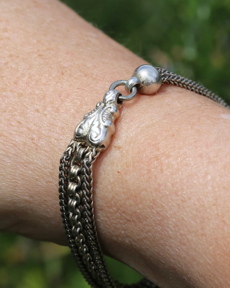 Vintique Albertina Bracelet or Extender with Swivel Albert Clasp, 18.5cm or 7.25 inches, 11.43g