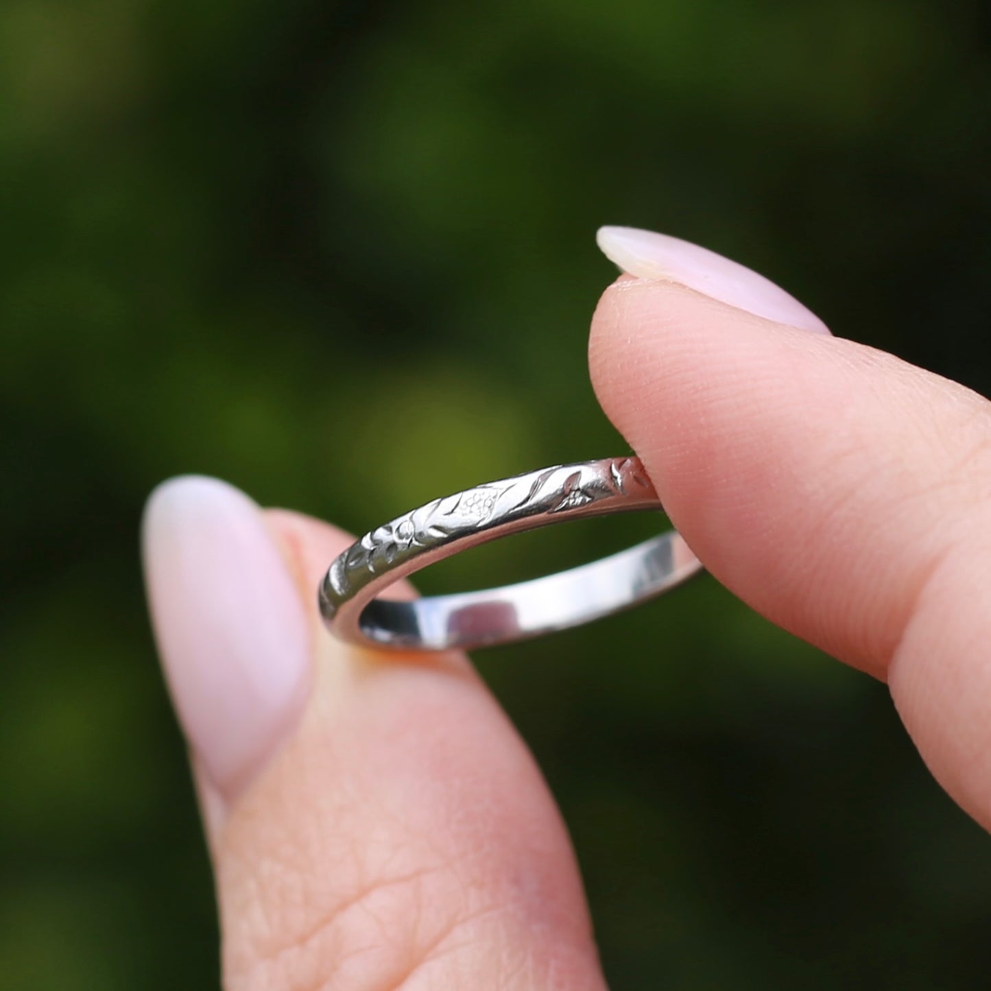 1940s Palladium Orange Blossom Wedding Ring, Palladium, size R1/2 or 9