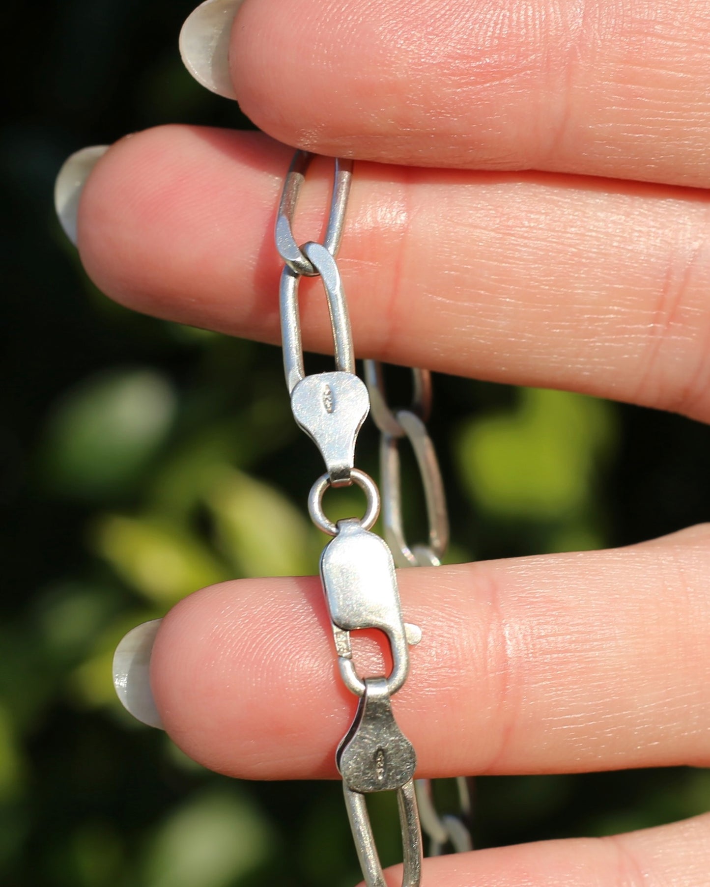 Italian Made Oval Curb Link Silver Chain, Paperclip Feels, 27.52g, 72cm