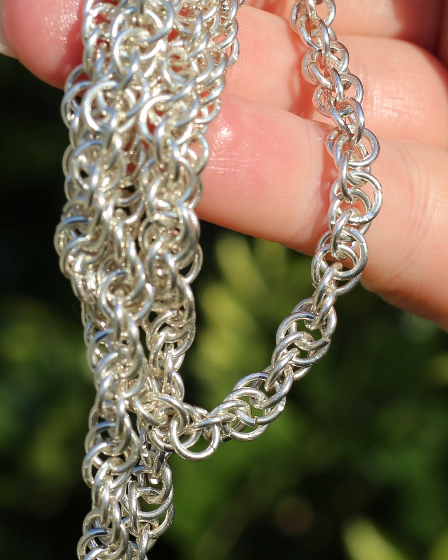 62cm Twisted Double Cable Silver Chain, 38.96g