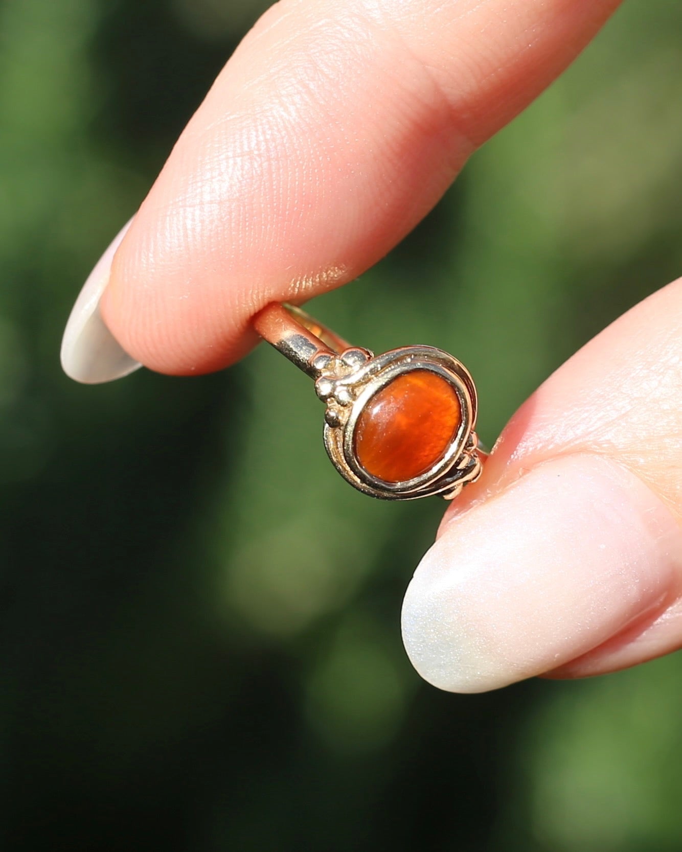 Bezel Set Carnelian Cabochon Signet Type Ring, 9ct Yellow Gold, size I1/2 or 4.5