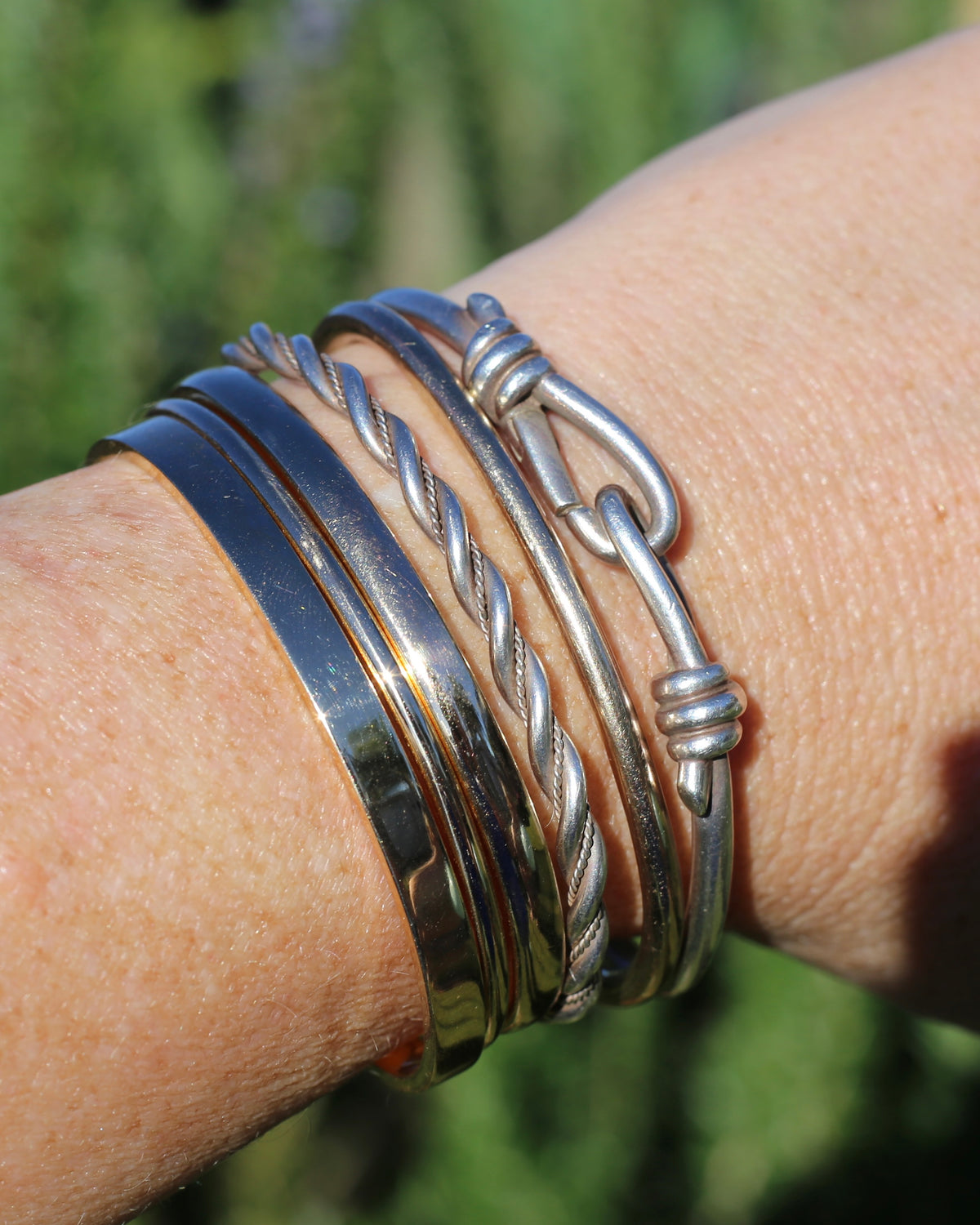 5.5mm Flat Profile Handmade Cuff, 9ct Yellow Gold, 16.2g
