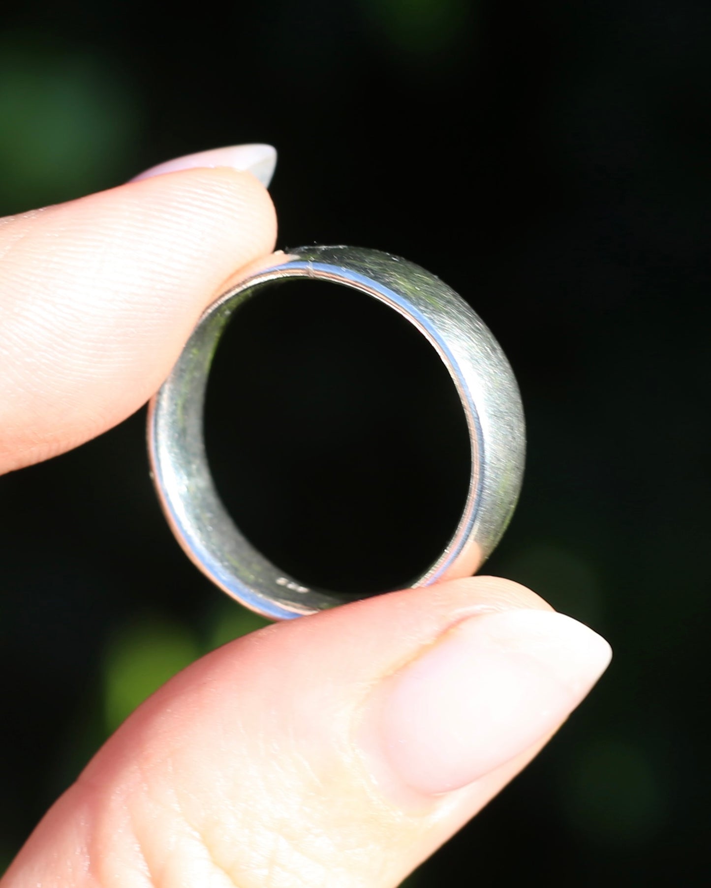 6mm Half Round Silver Band, Sterling Silver with Comfort Curve, Size X1/2 or 11.75, 8.2g