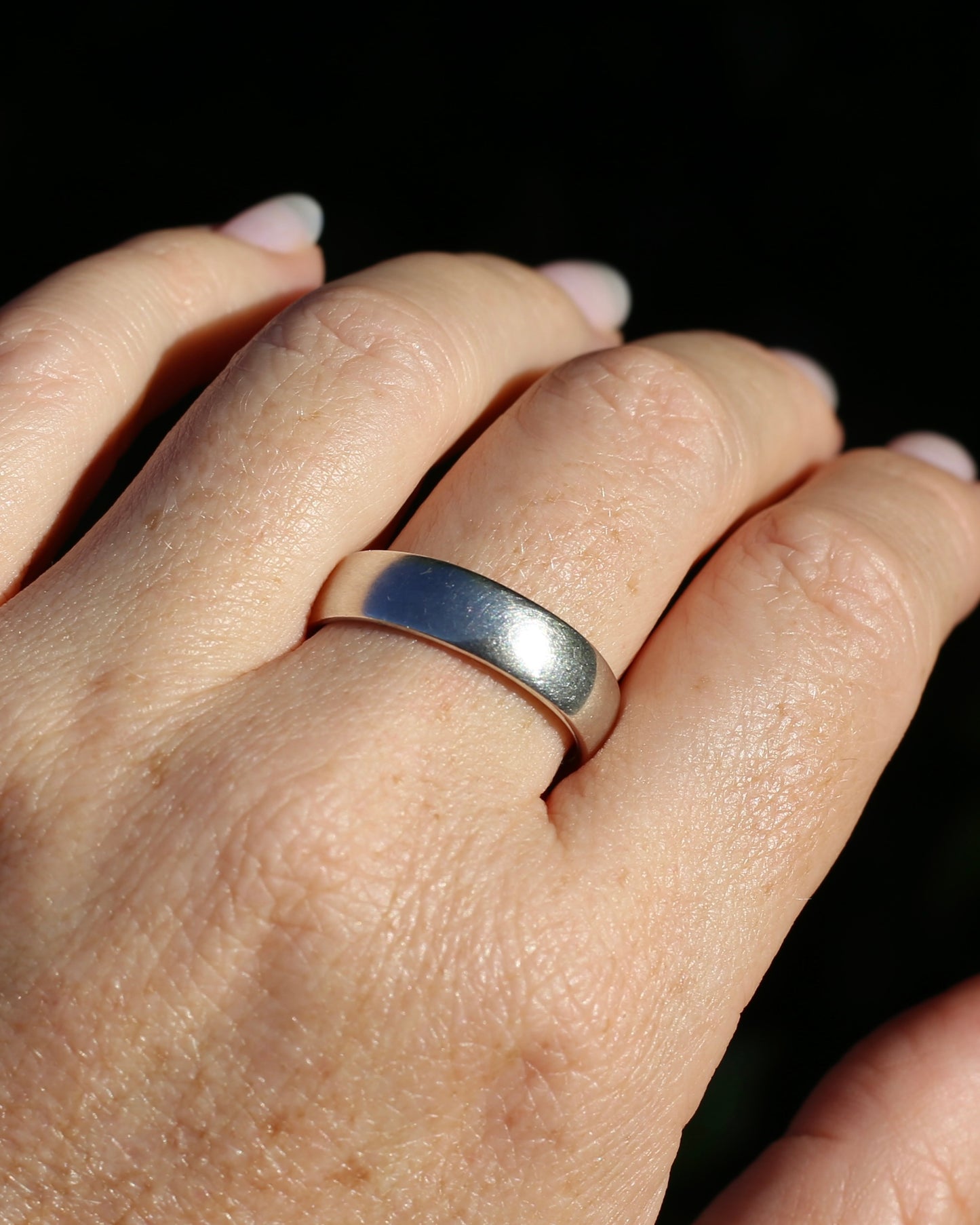 6mm Half Round Silver Band, Sterling Silver with Comfort Curve, Size X1/2 or 11.75, 8.2g
