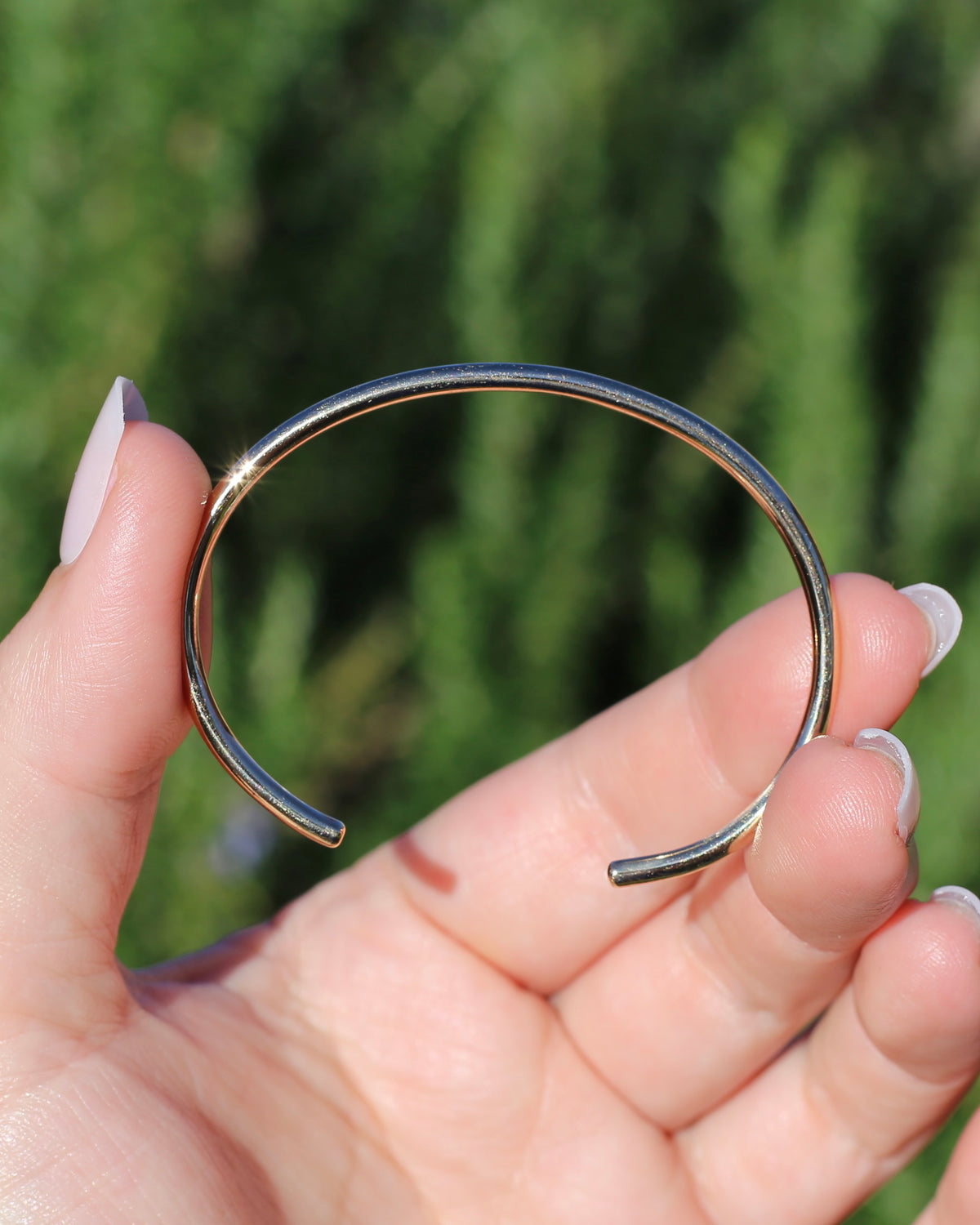 2.7mm Round Profile Handmade Cuff, 9ct Yellow Gold, 9.2g