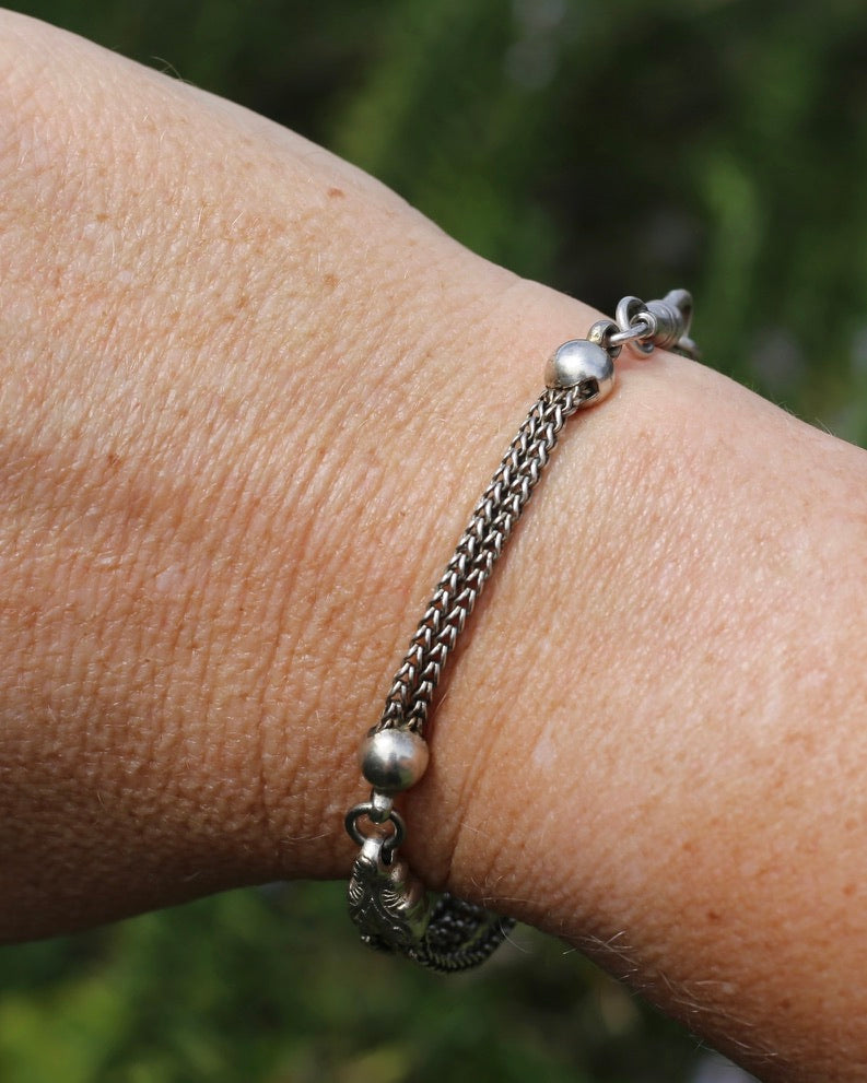 Vintique Albertina Bracelet or Extender with Swivel Albert Clasp, 18.5cm or 7.25 inches, 11.43g