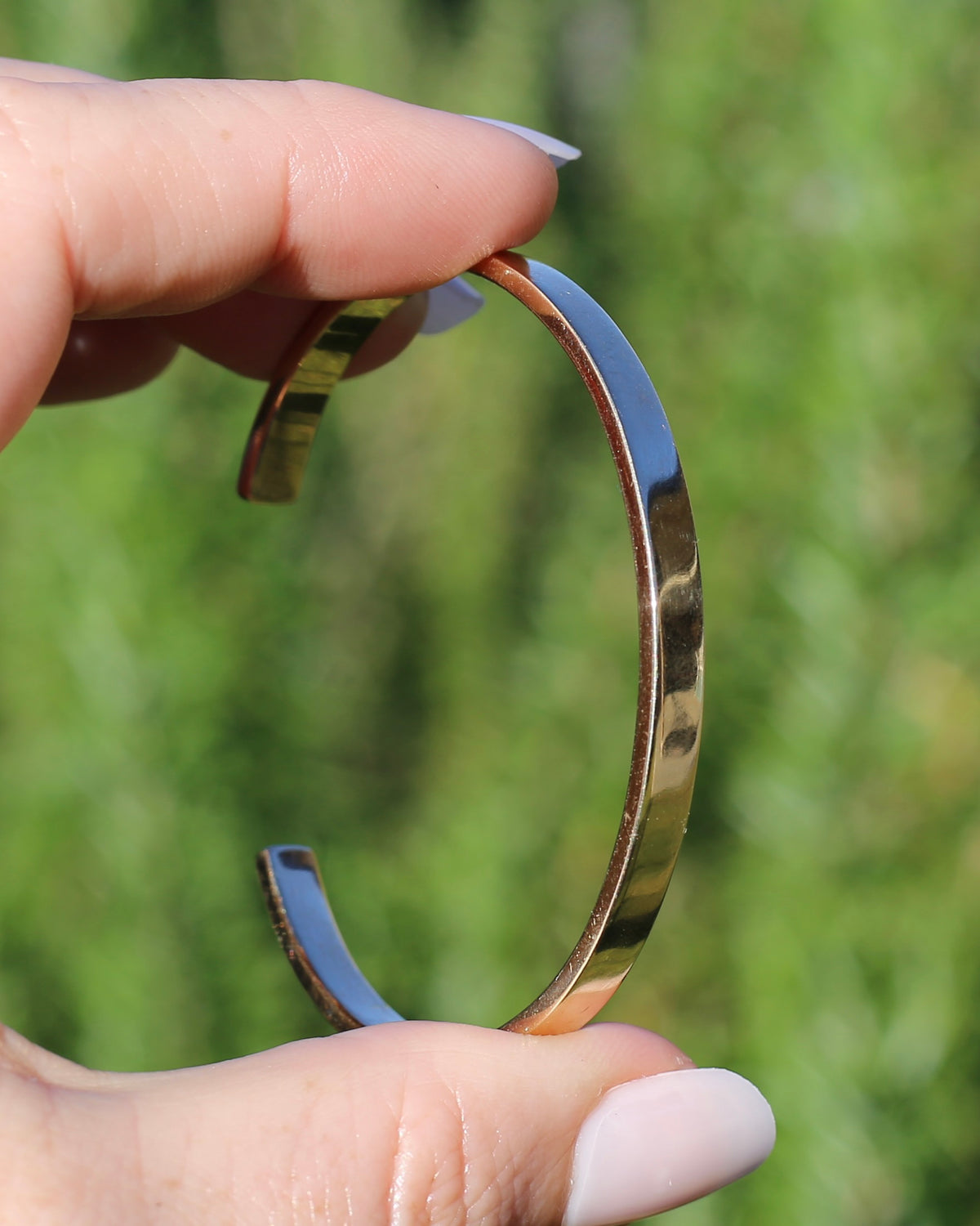 5.5mm Flat Profile Handmade Cuff, 9ct Yellow Gold, 16.2g