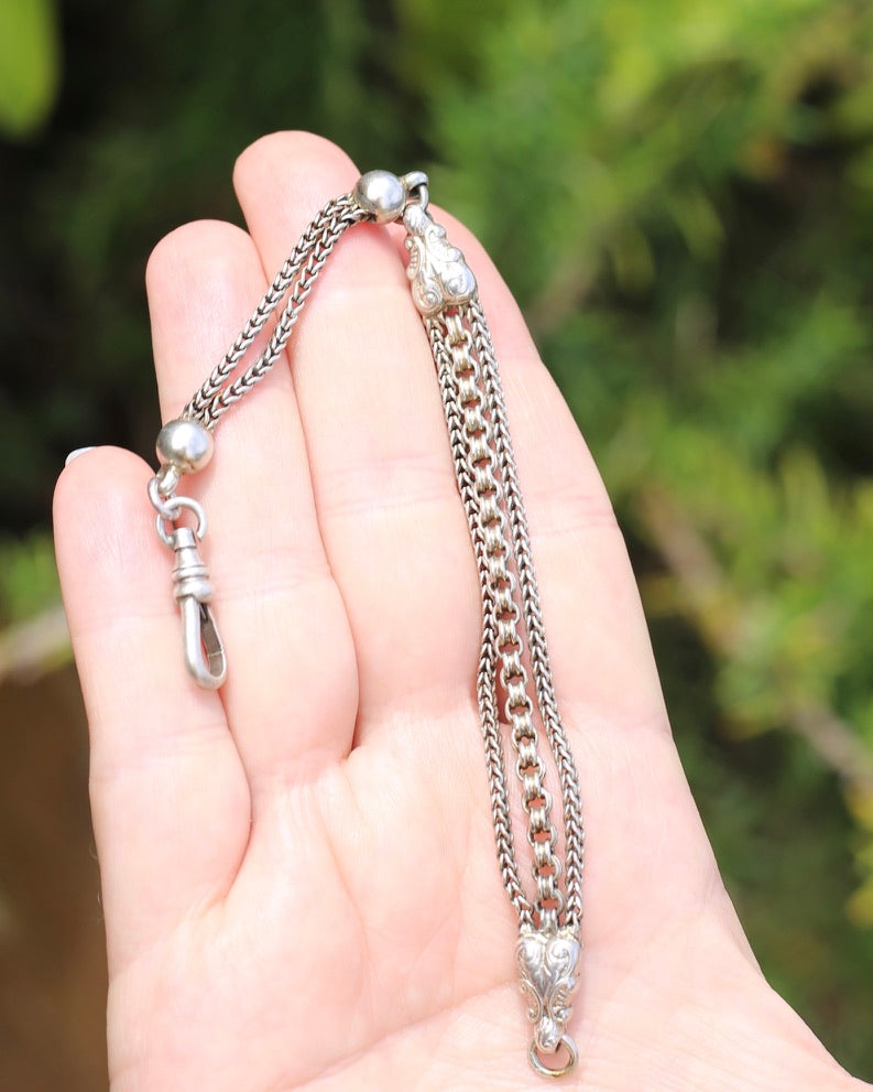 Vintique Albertina Bracelet or Extender with Swivel Albert Clasp, 18.5cm or 7.25 inches, 11.43g