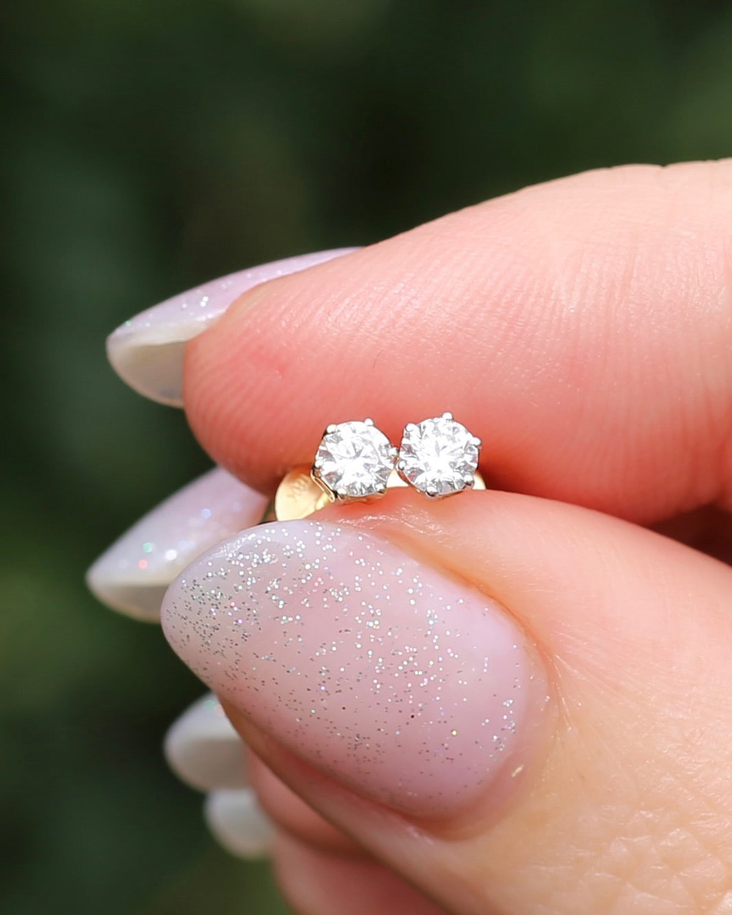 0.3ct Natural Diamond Screw Back Studs, 18ct Yellow Gold, 1.02g