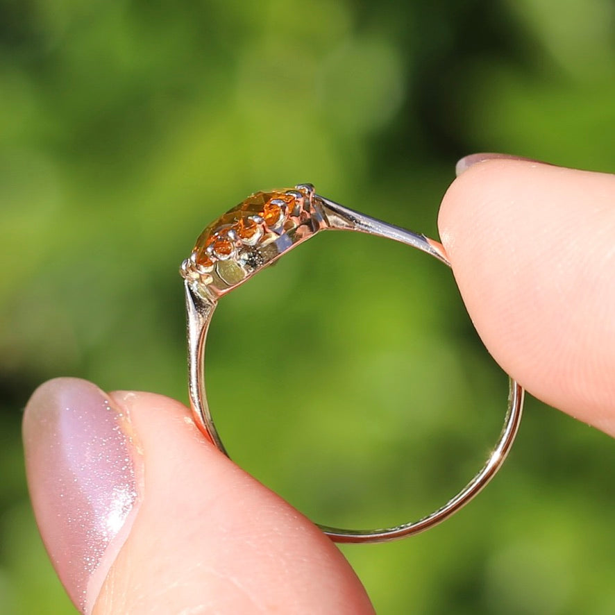 Early Australian Joseph Lawrence Oval Paste Ring, size R or 8.75