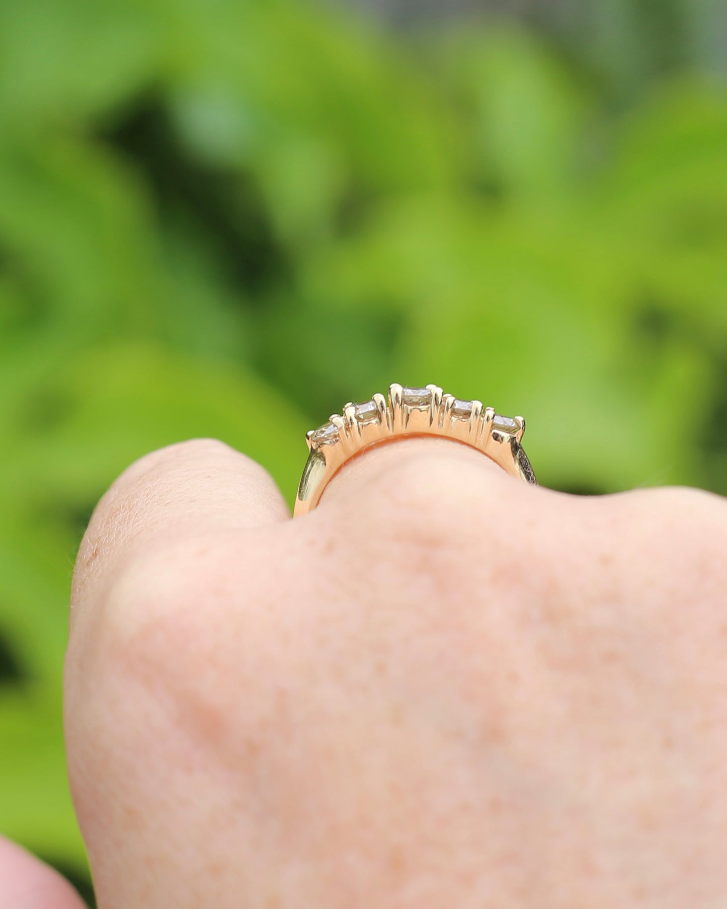 ON HOLD Five Stone Champagne Diamond Ring, 14ct Yellow Gold, size S1/2 or 9.25, 2.6g, with valuation