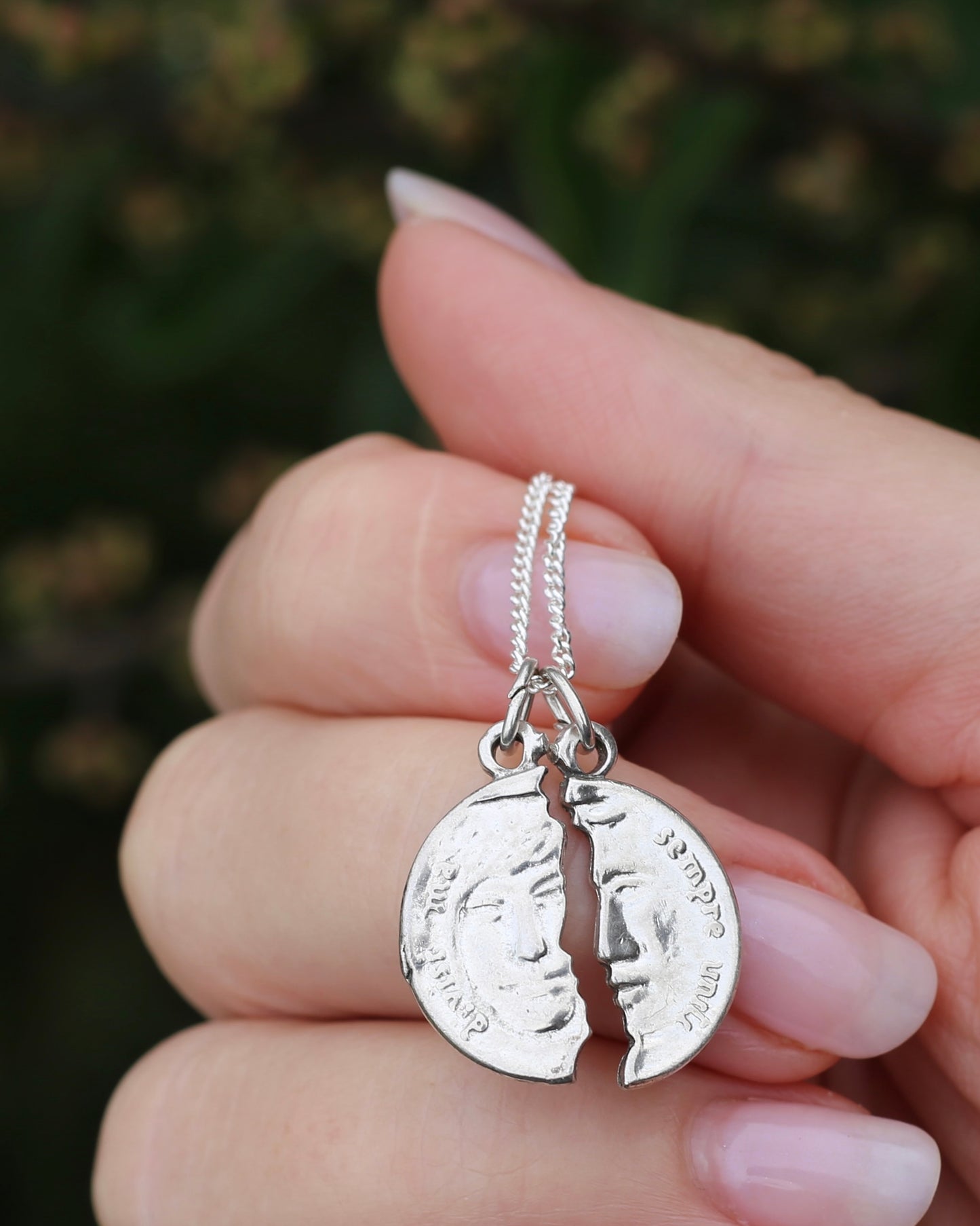 Divisi Ma Sempre Uniti Pendant Pair, Sterling Silver, 3.65g