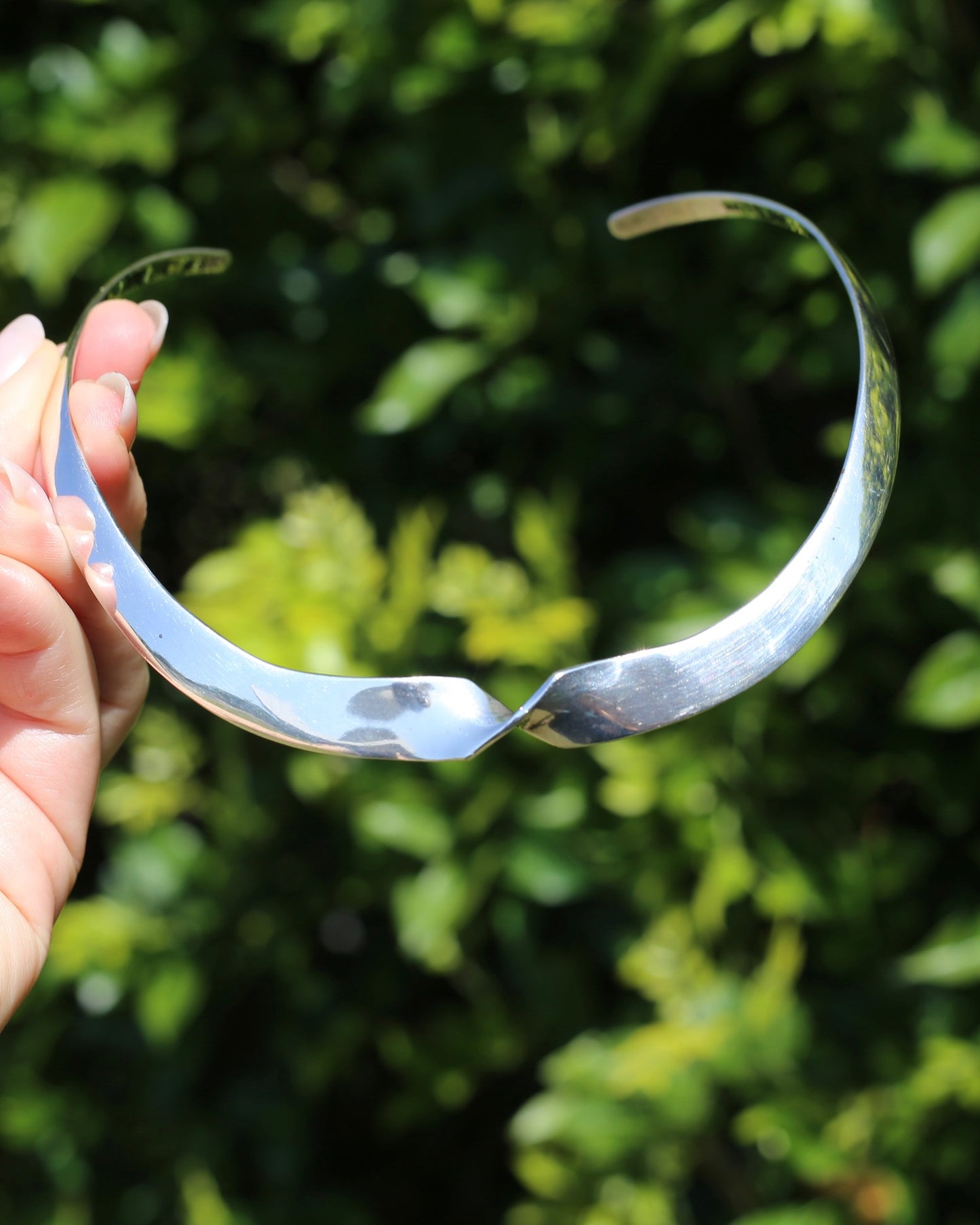 Vintage Silver Twist Choker, 35.5g