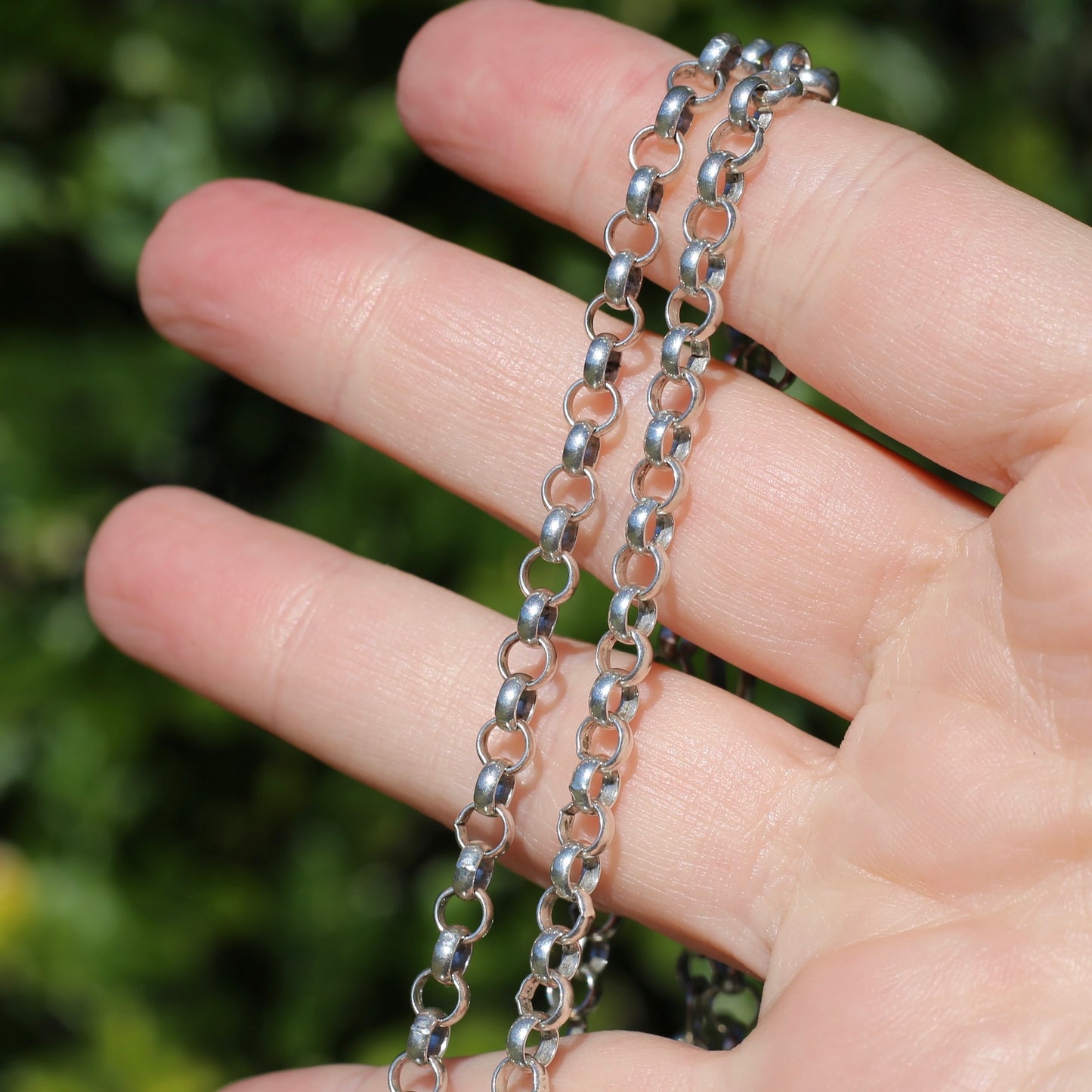 Silver Belcher Chain With Removable T-bar pendant and Albert Clasp, 46cm or 18 inches