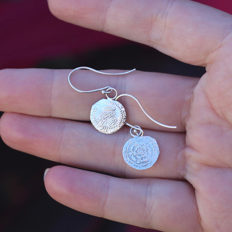 The Penny, Earrings -  Replica of the James I Penny Second Coinage 1604 - 1619