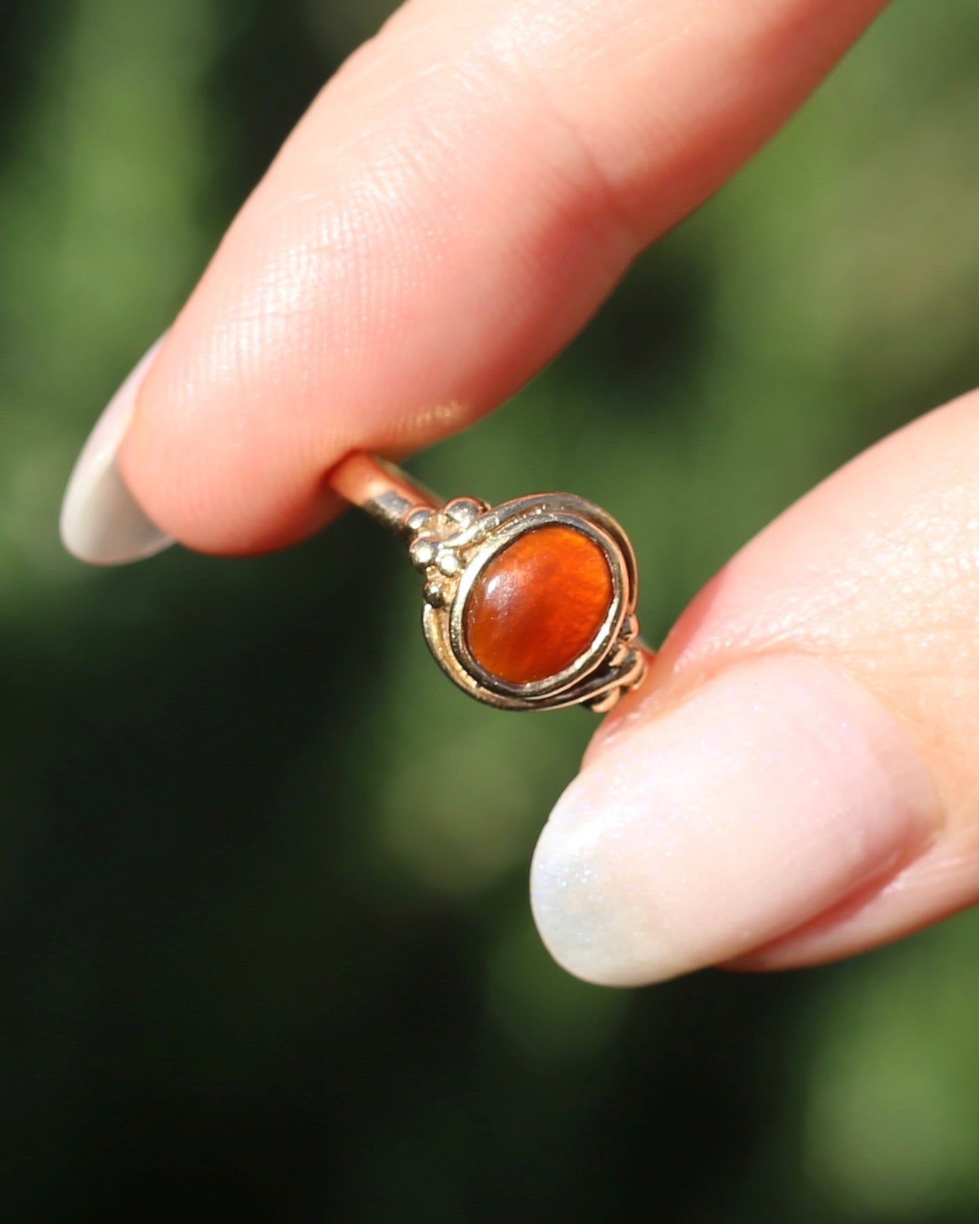 Bezel Set Carnelian Cabochon Signet Type Ring, 9ct Yellow Gold, size I1/2 or 4.5