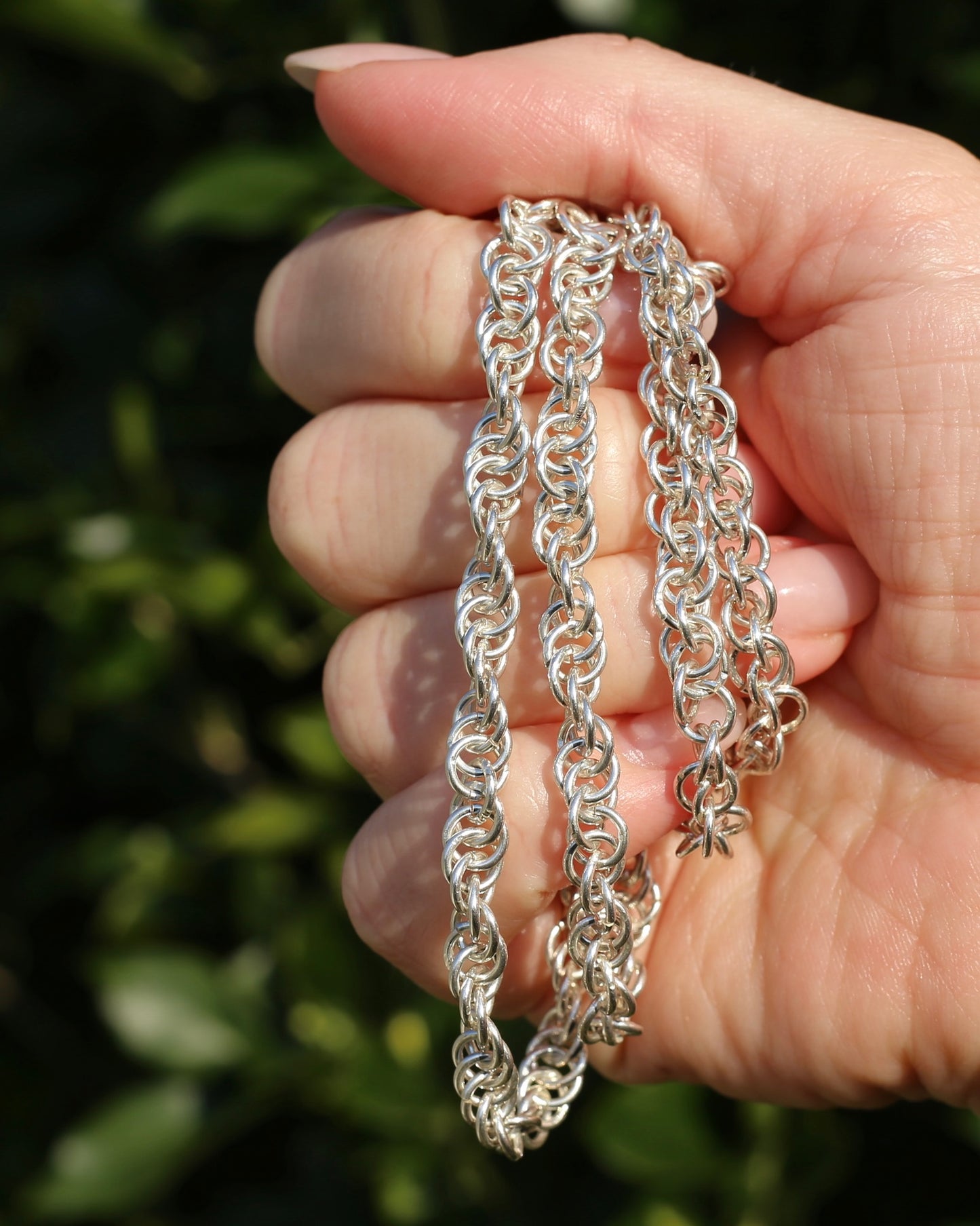 62cm Twisted Double Cable Silver Chain, 38.96g
