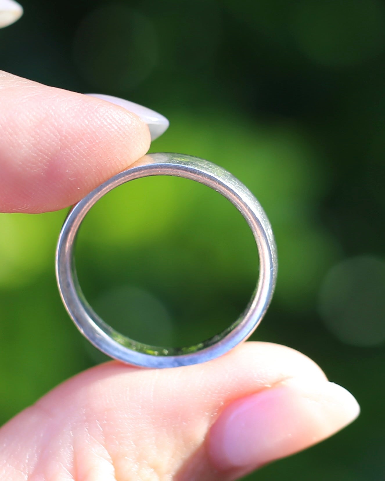 5.4mm Half Round Silver Band, Sterling Silver, Size W or 11, 6.44g