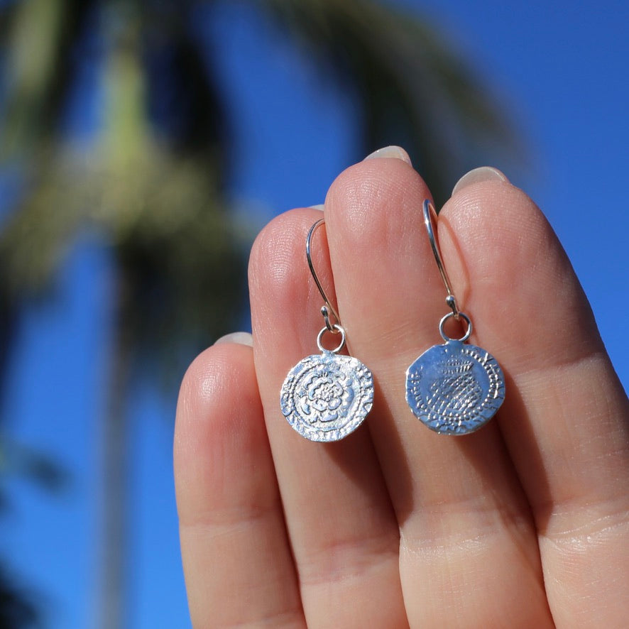 The Penny, Earrings -  Replica of the James I Penny Second Coinage 1604 - 1619