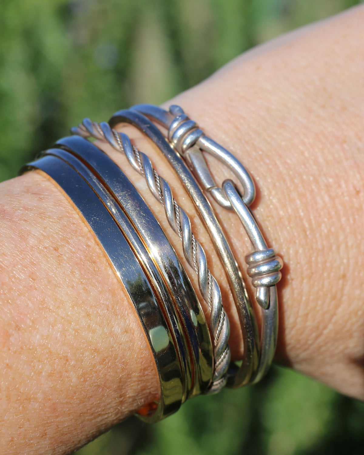 5.5mm Flat Profile Handmade Cuff, 9ct Yellow Gold, 16.2g