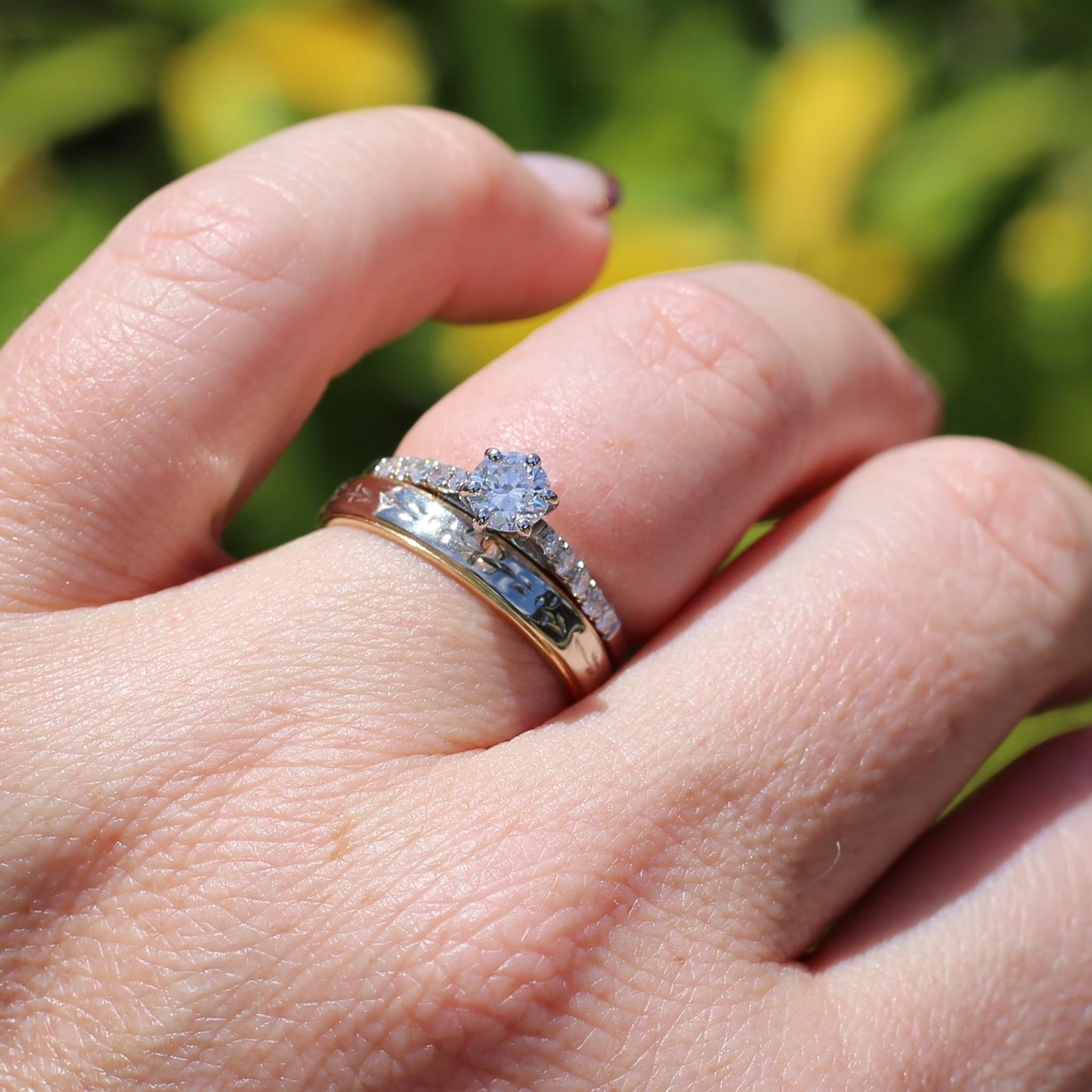 On hold Early Brilliant Cut 0.45ct Diamond Ring, with Grain Set Diamond Shoulders, 18ct White Gold, size 6.5 or M1/2