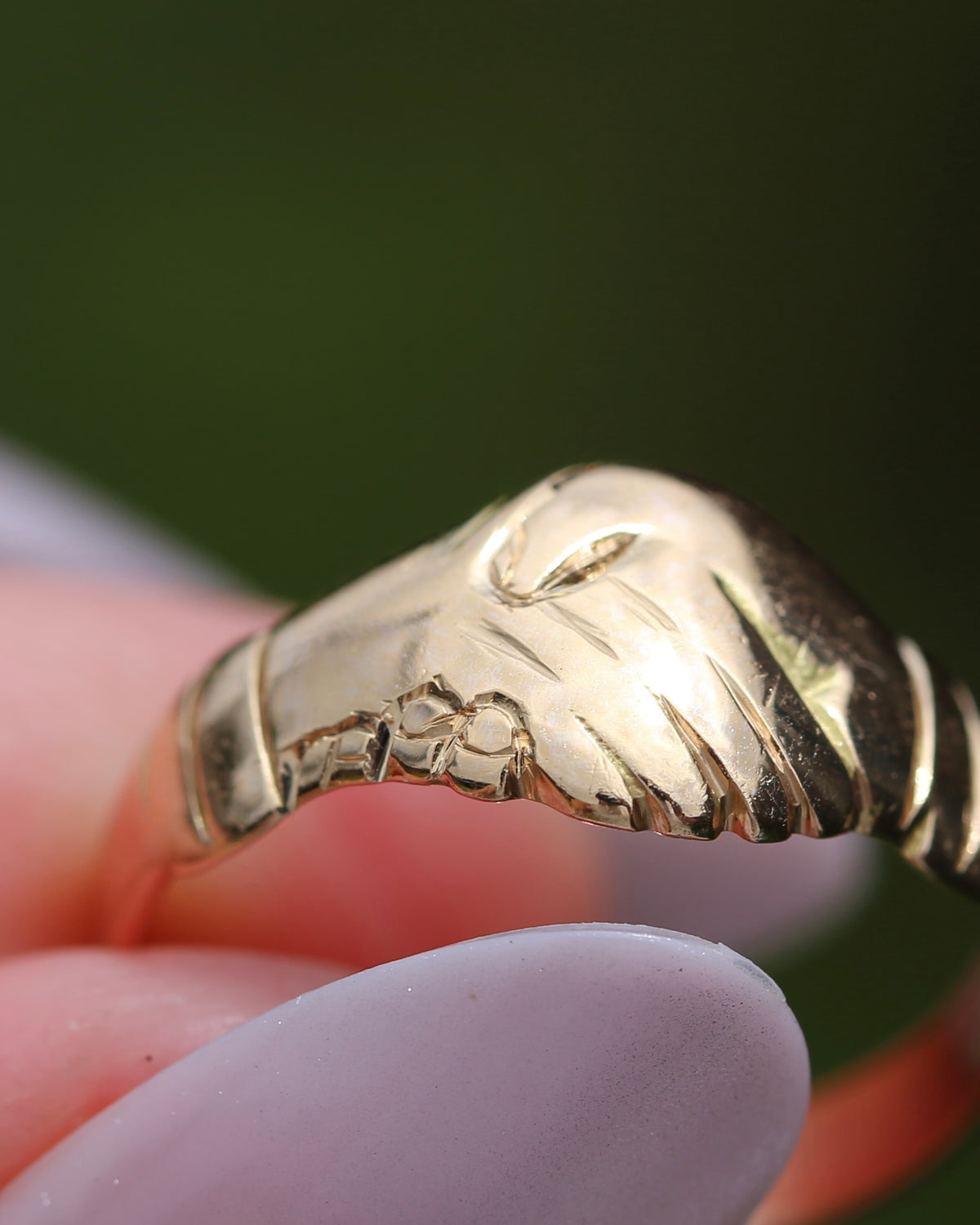 Vintique 15ct Fede Ring, 15ct Yellow Gold, size 7.5 or just over O1/2, 4.24g