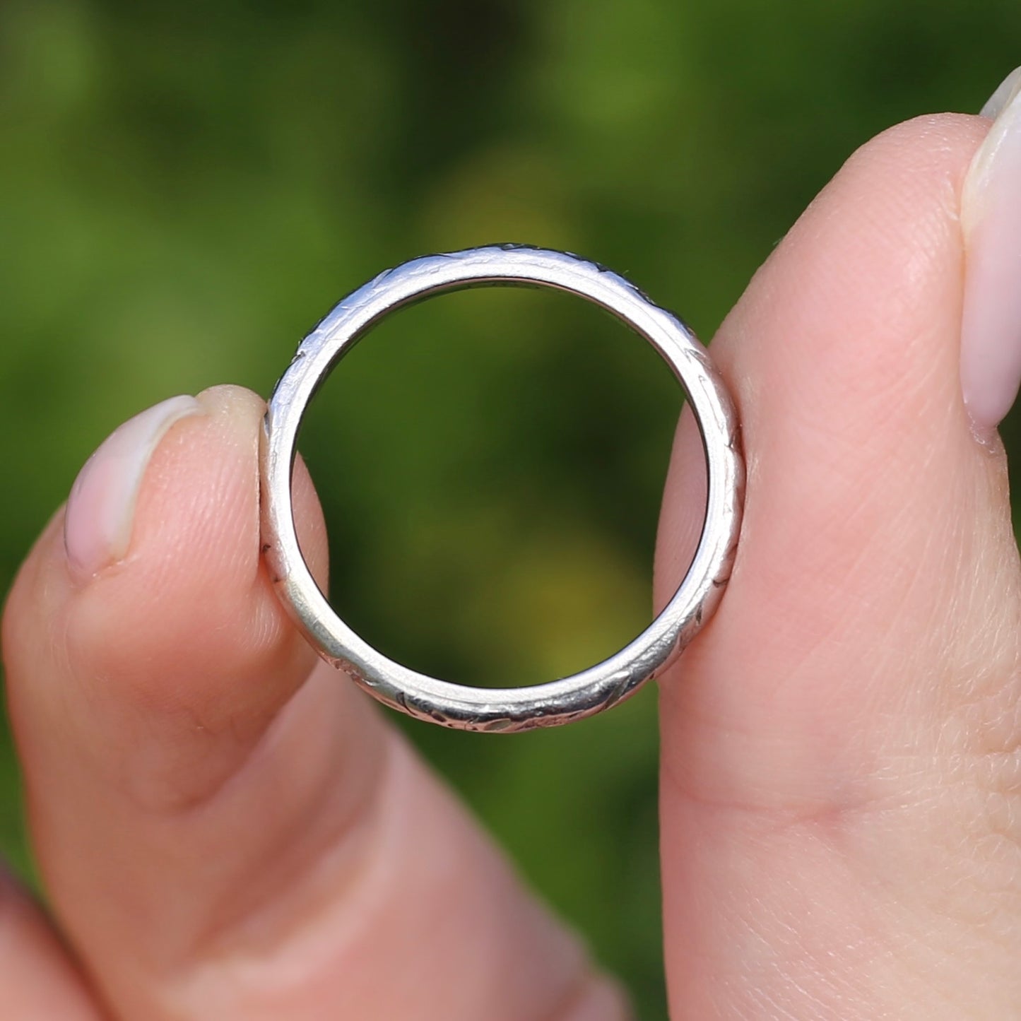 1940s Palladium Orange Blossom Wedding Ring, Palladium, size R1/2 or 9